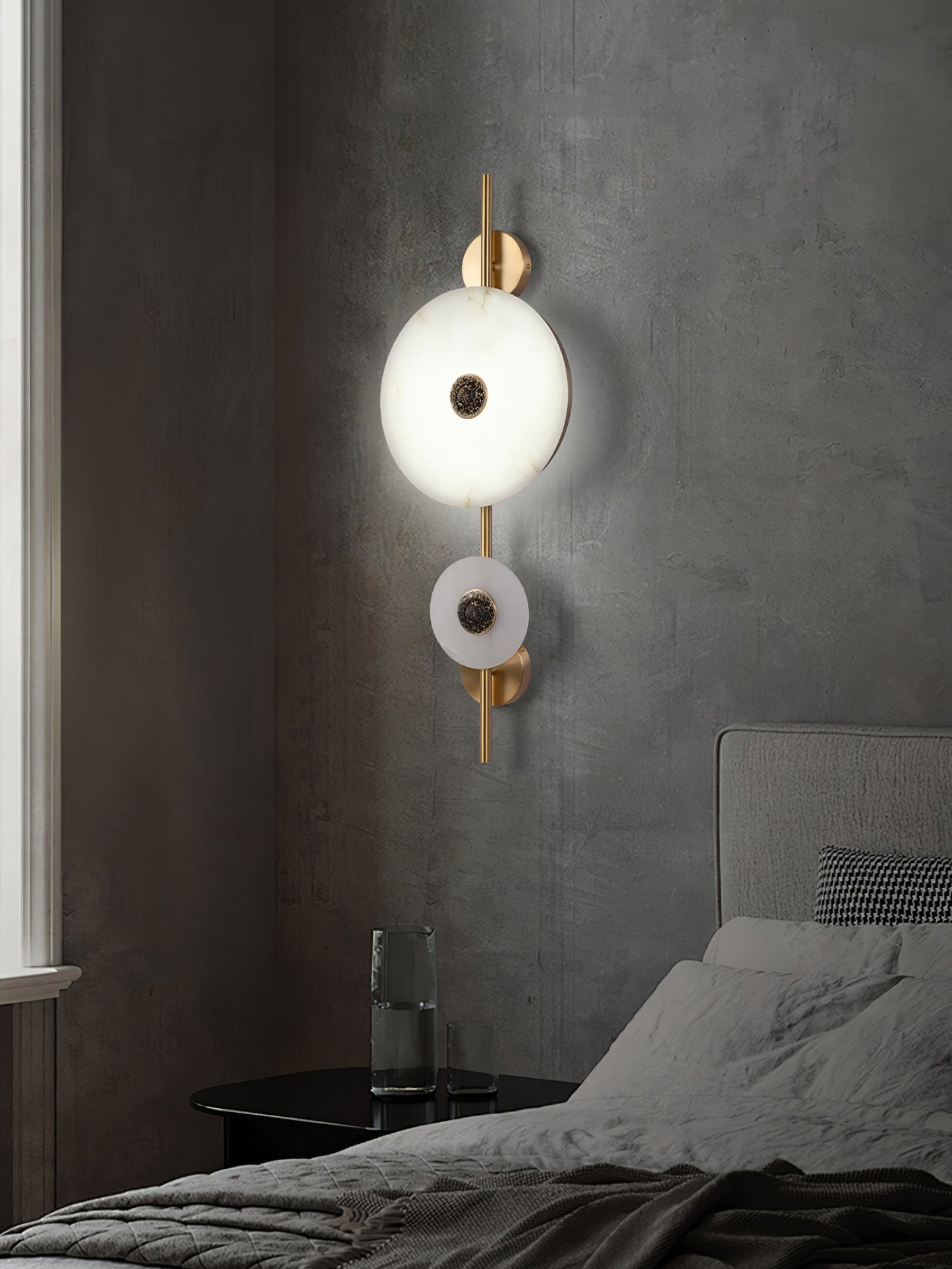 Alabaster Eclipse Wall Light by Vakkerlight