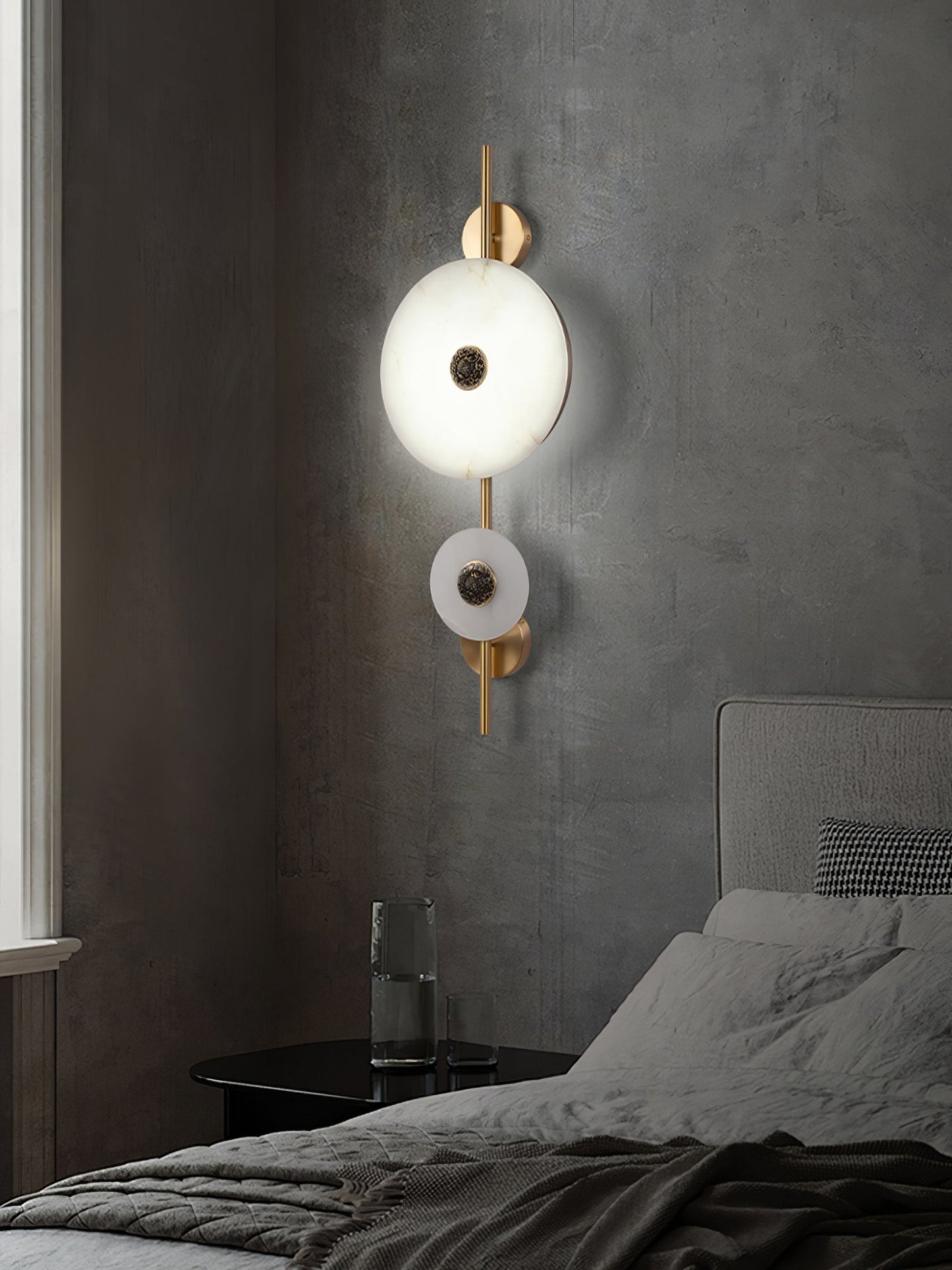 Alabaster Eclipse Wall Light by Vakkerlight