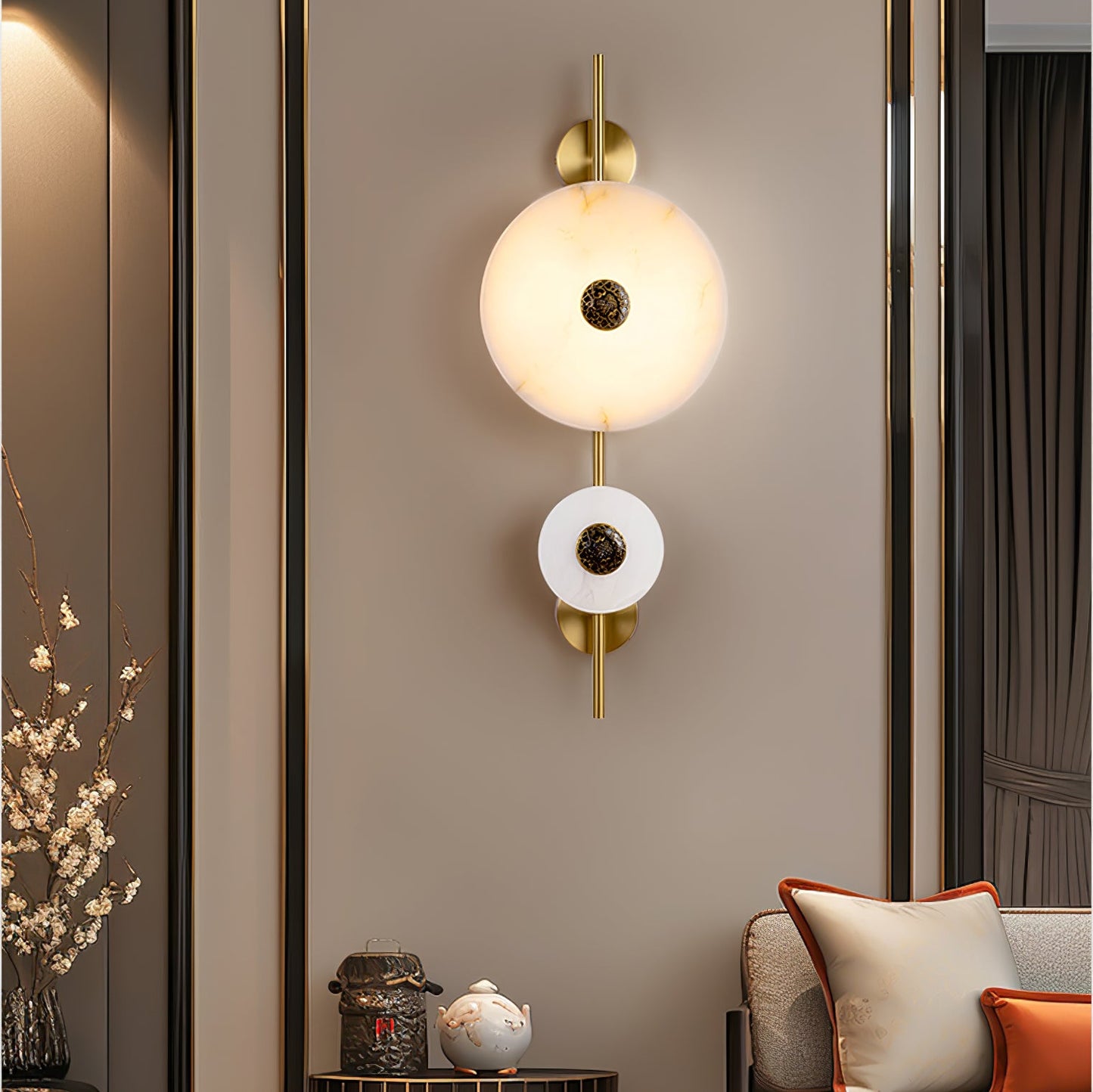 Alabaster Eclipse Wall Light by Vakkerlight