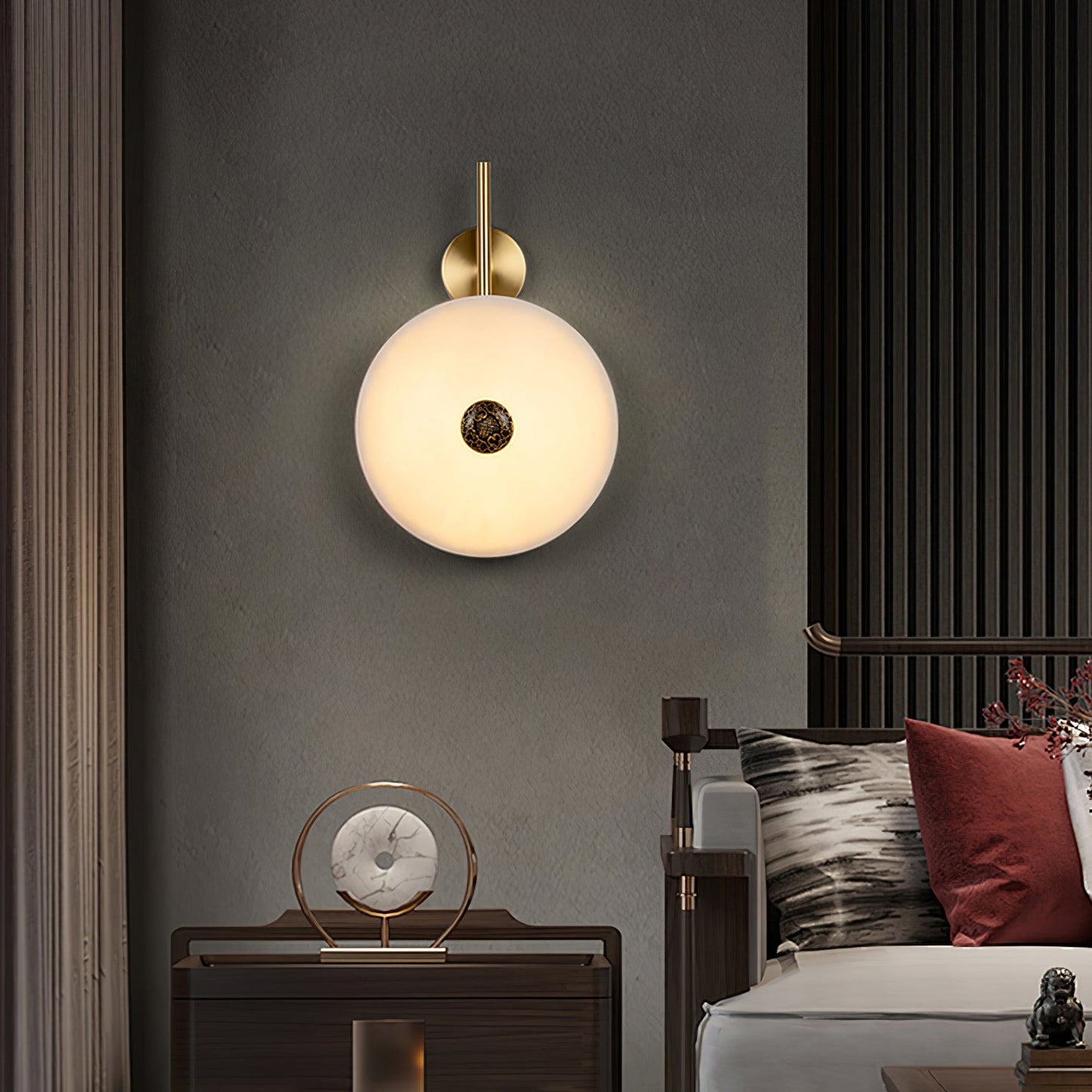 Alabaster Eclipse Wall Light by Vakkerlight