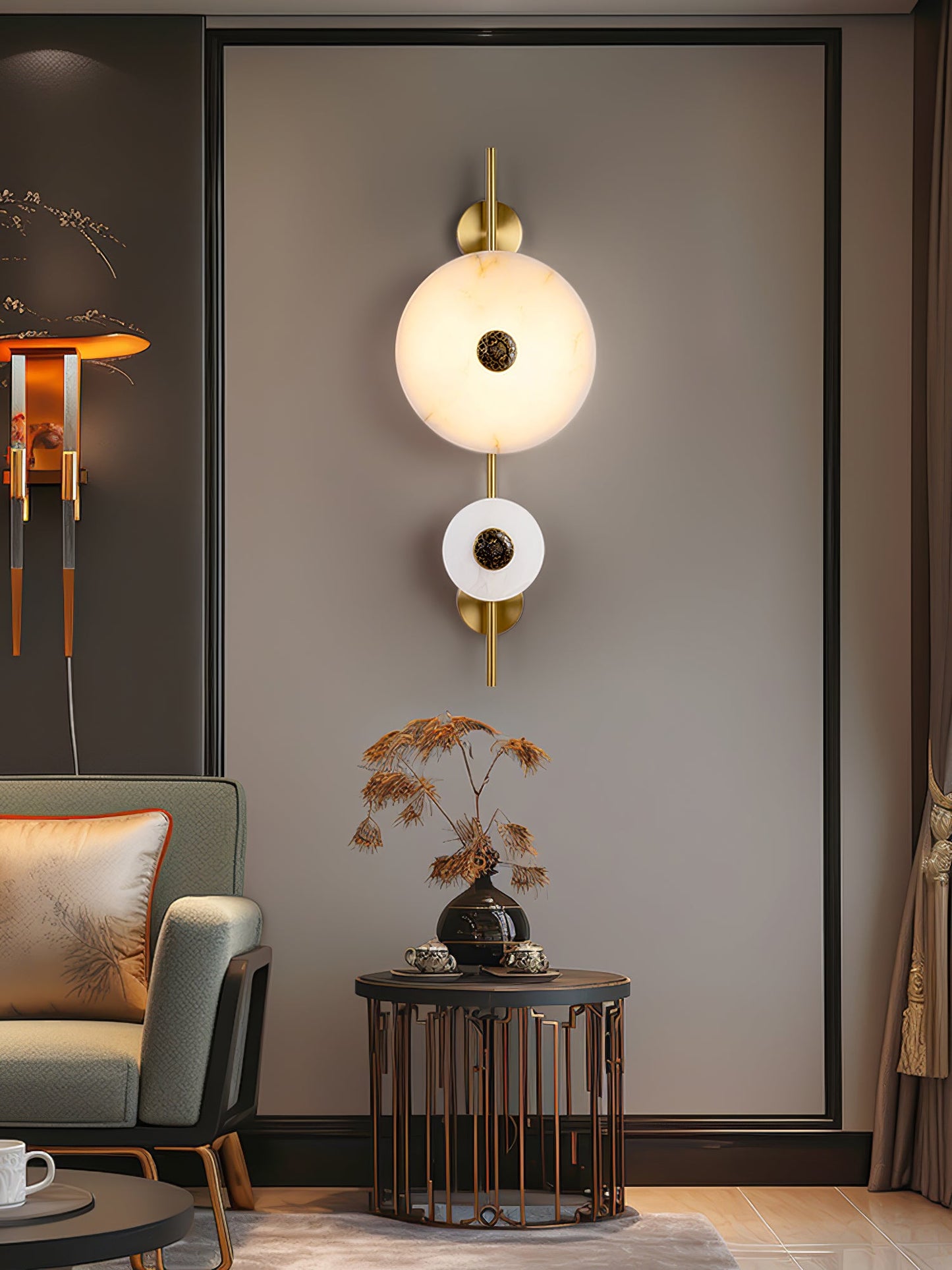 Alabaster Eclipse Wall Light by Vakkerlight