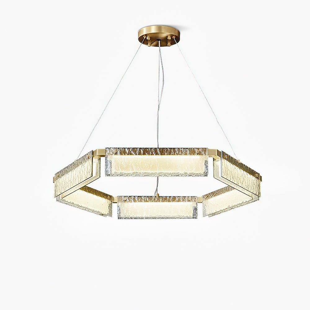 Hexagonal LED Chandelier with Modern Design