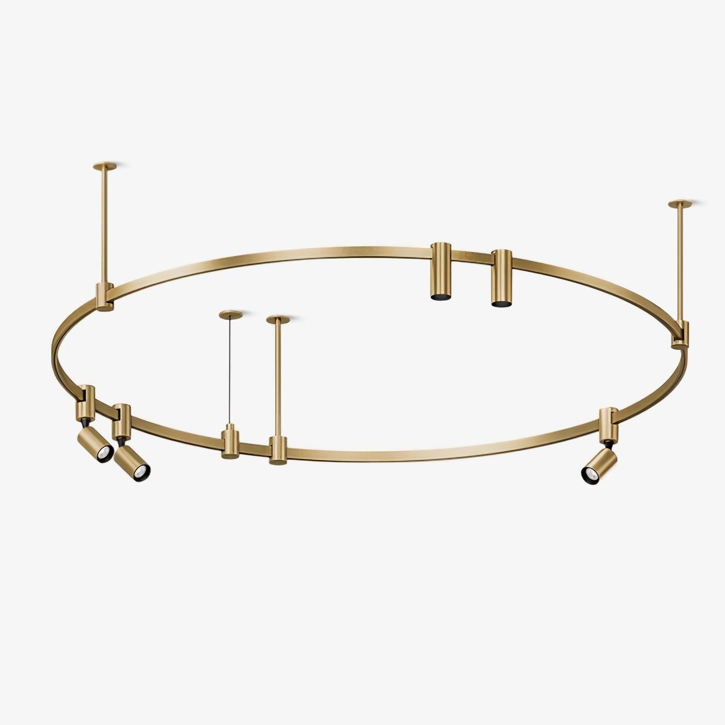 Auroom Round Chandelier - Elegant Brass Lighting