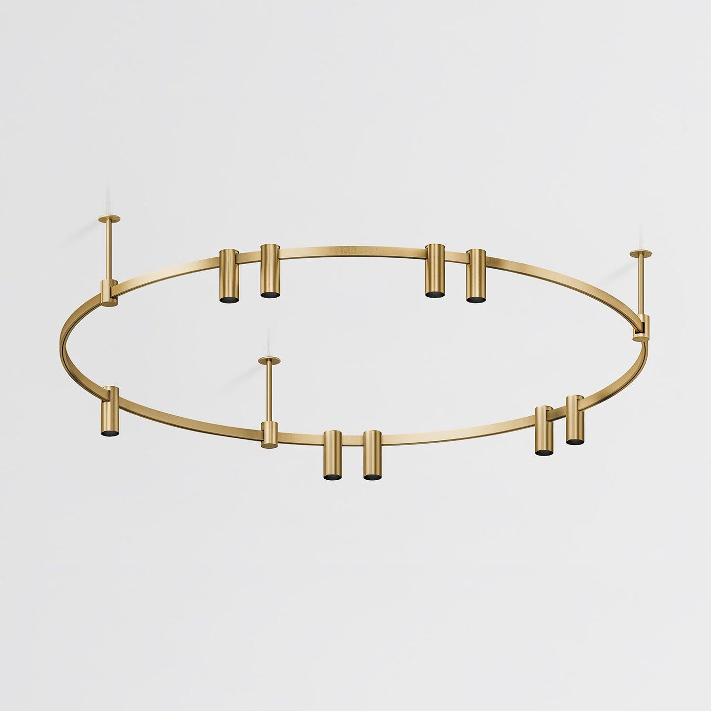 Auroom Round Chandelier - Elegant Brass Lighting
