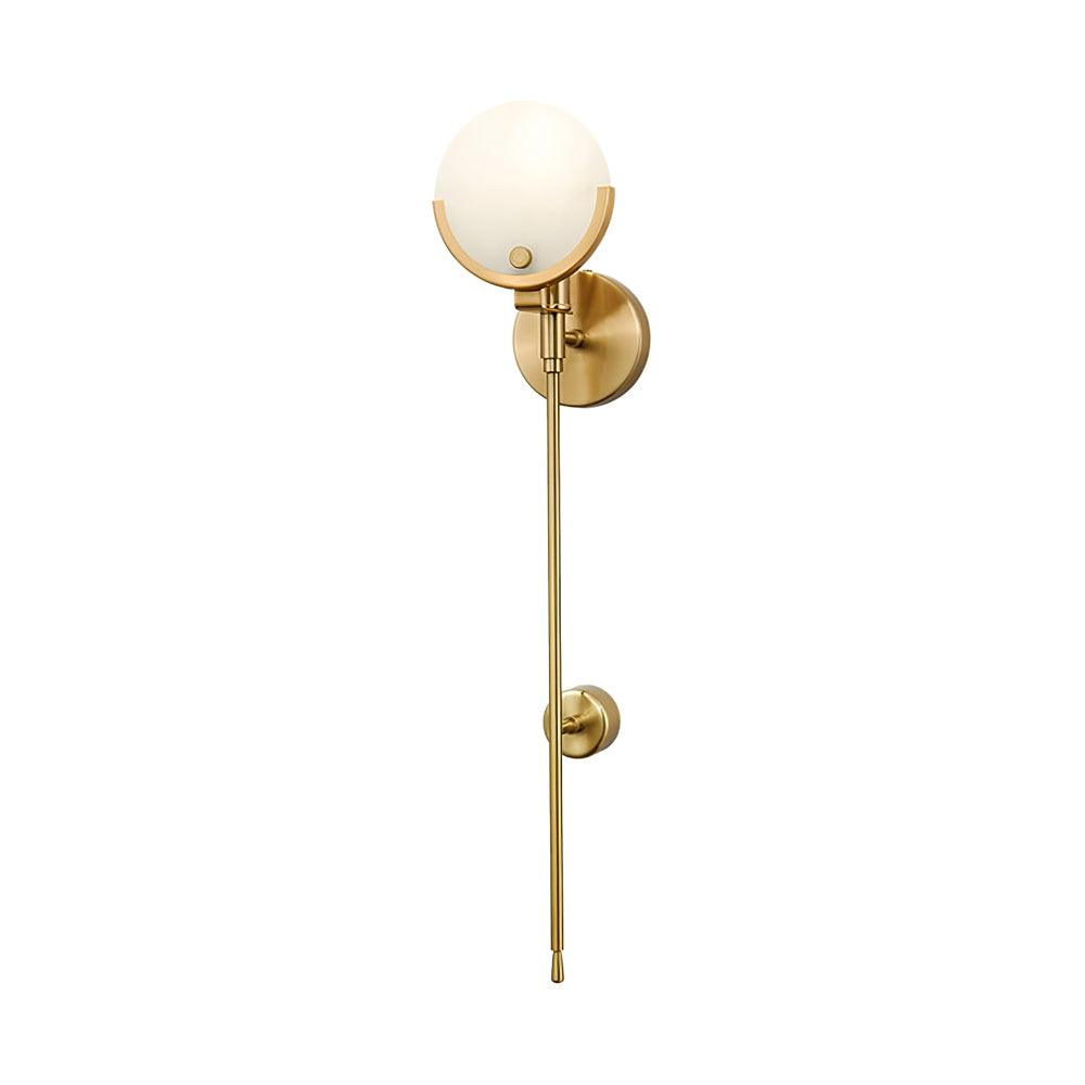 Ava Brass Wall Lamp with Alabaster Shade