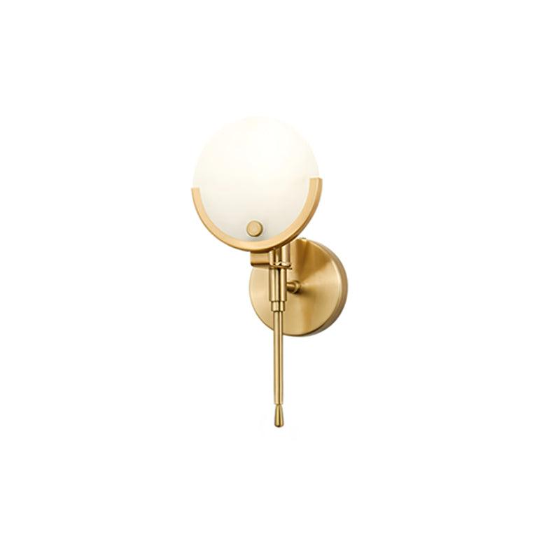 Ava Brass Wall Lamp with Alabaster Shade
