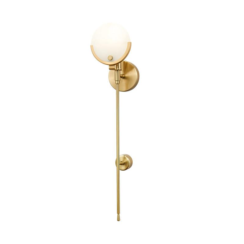 Ava Brass Wall Lamp with Alabaster Shade