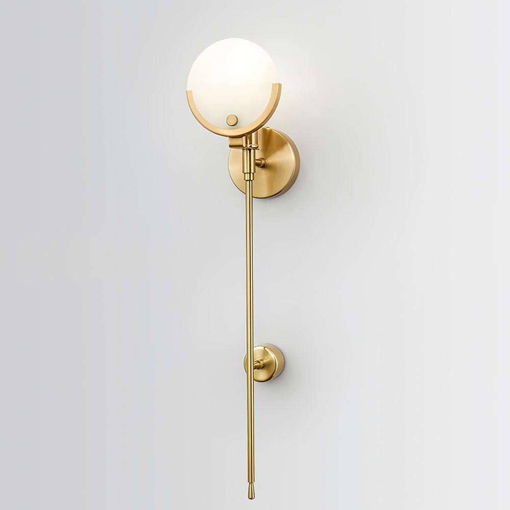 Ava Brass Wall Lamp with Alabaster Shade
