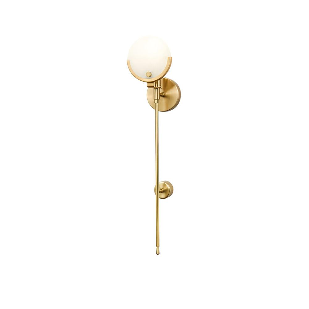 Ava Brass Wall Lamp with Alabaster Shade