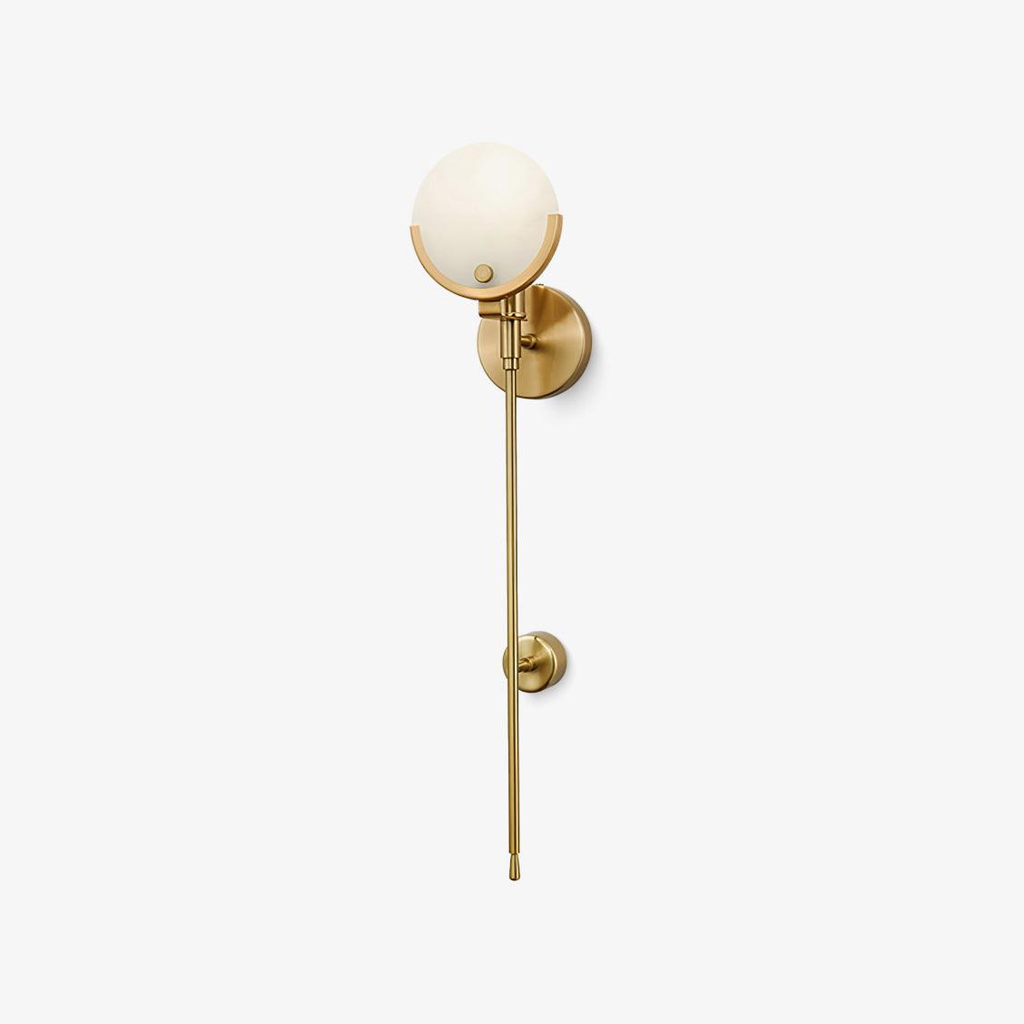 Ava Brass Wall Lamp with Alabaster Shade