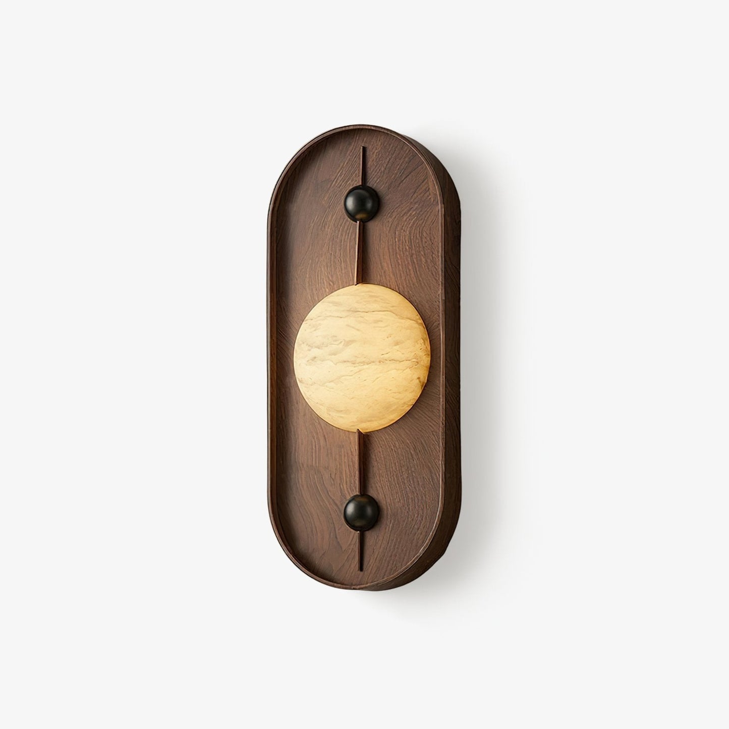 Bezel Wall Lamp with Alabaster Design
