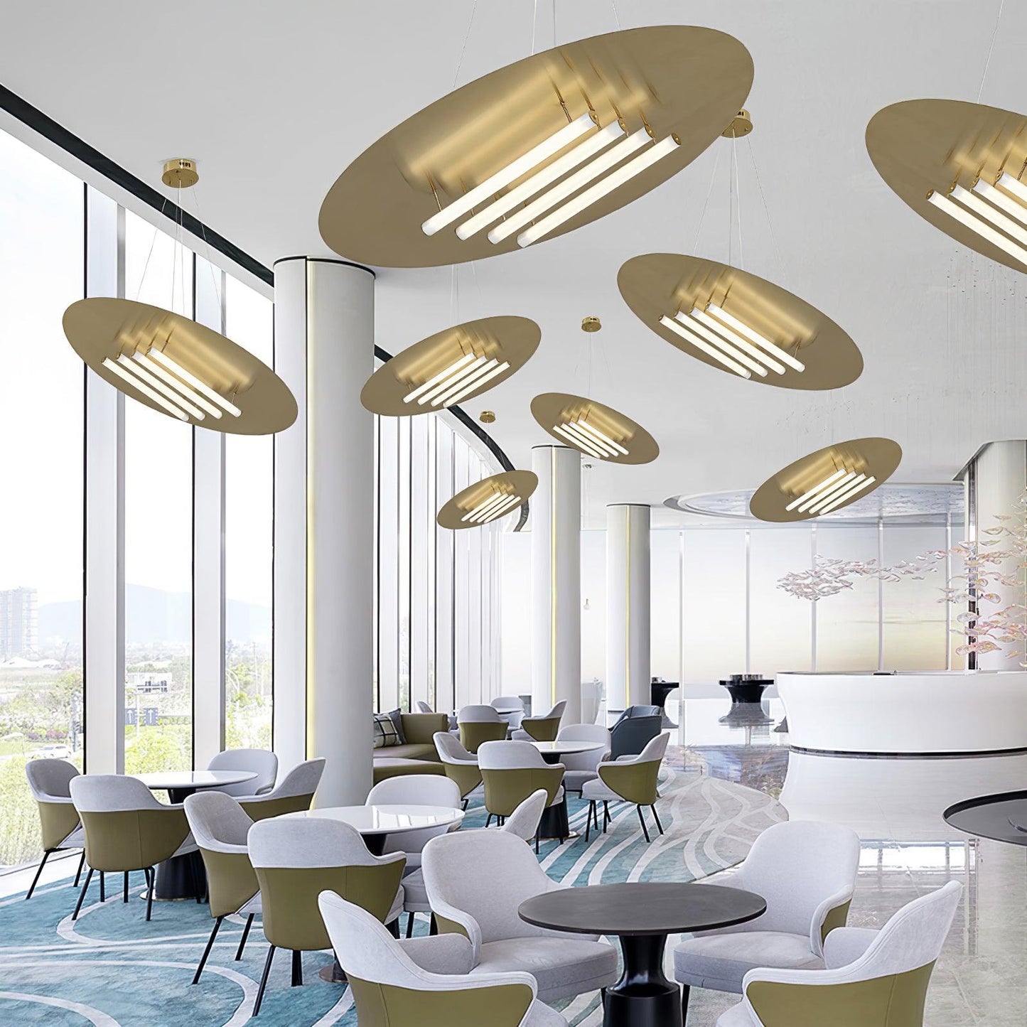 Chrome & White Glass Bianca Chandelier