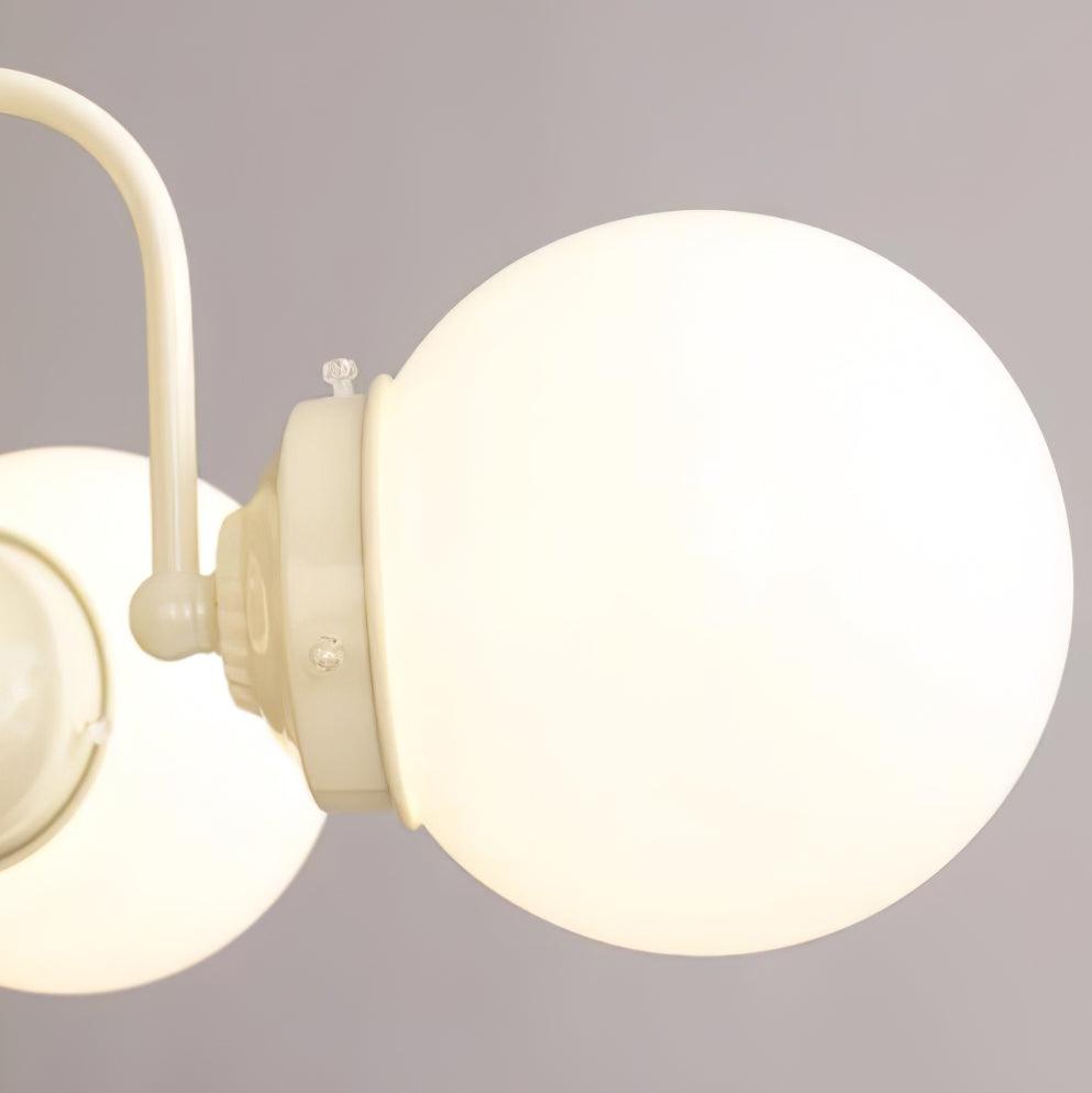 Cream Glass Ball Chandelier, Modern Elegance for Home