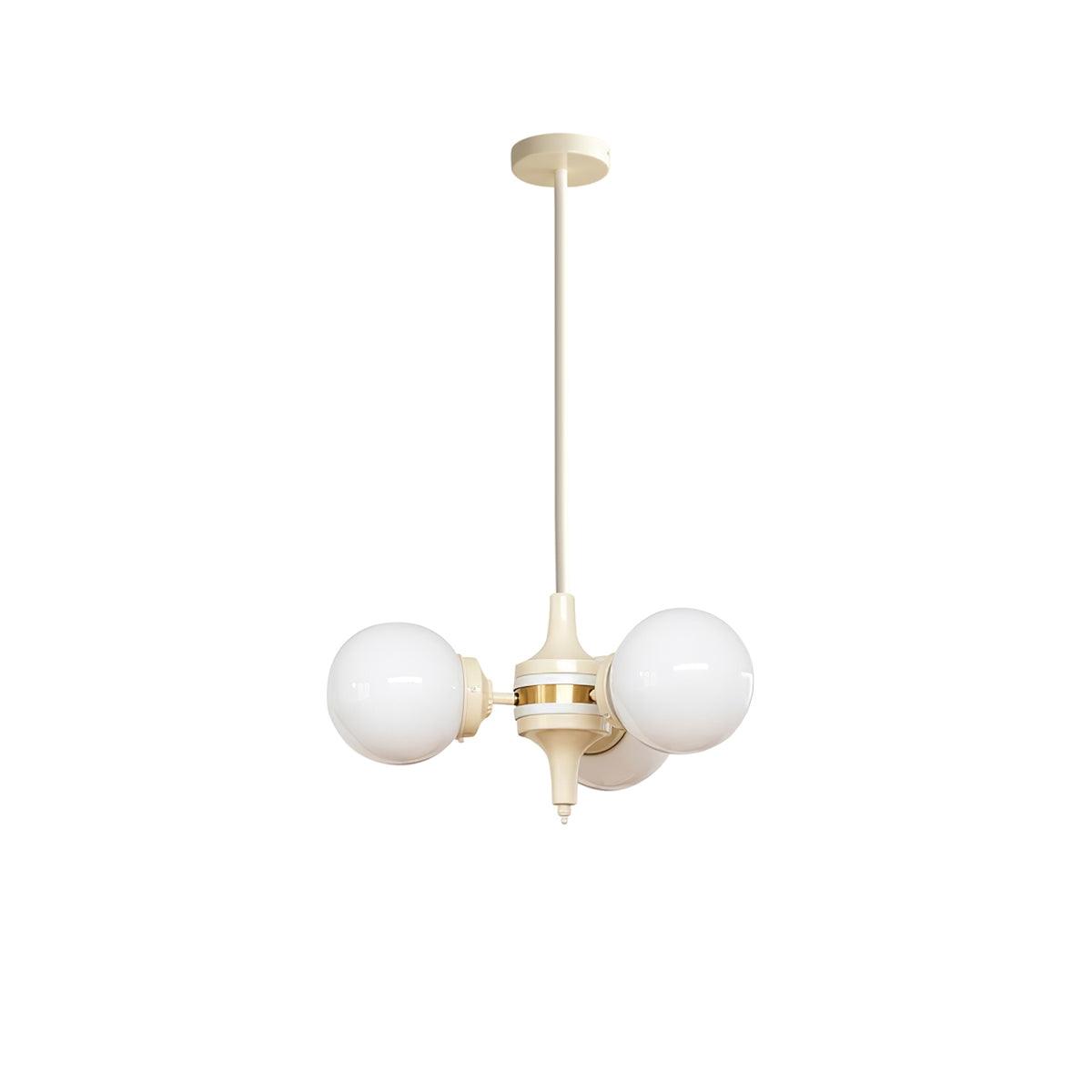 Cream Glass Ball Chandelier, Modern Elegance for Home