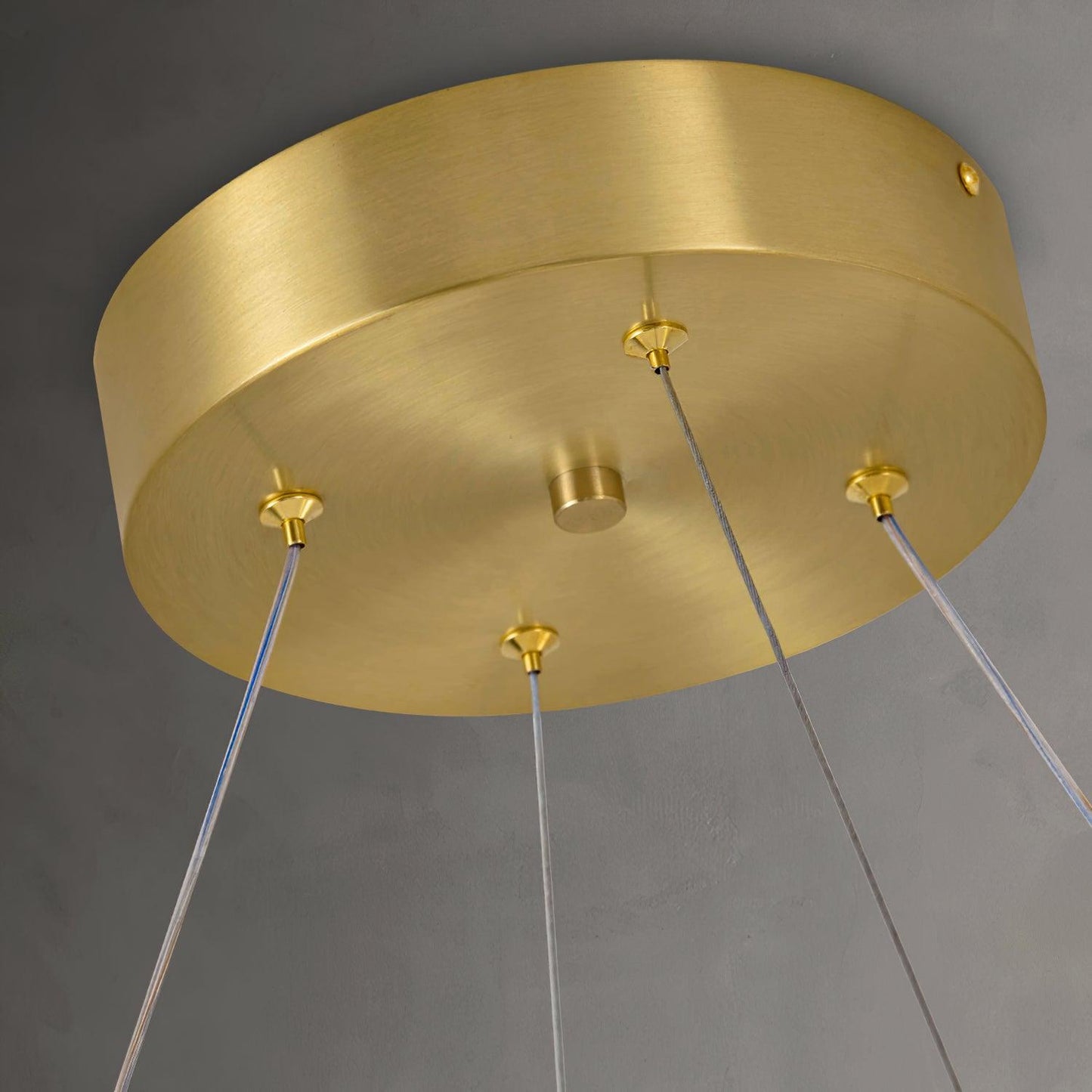 Crown Brass Chandelier with LED Bulb