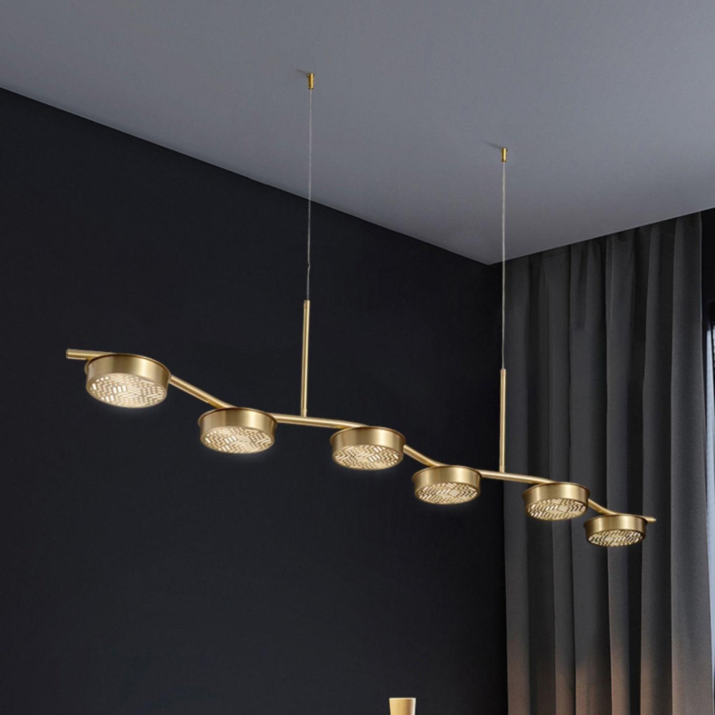 Eichholtz Aldo Chandelier - Mid-Century Modern 6 Light Pendant