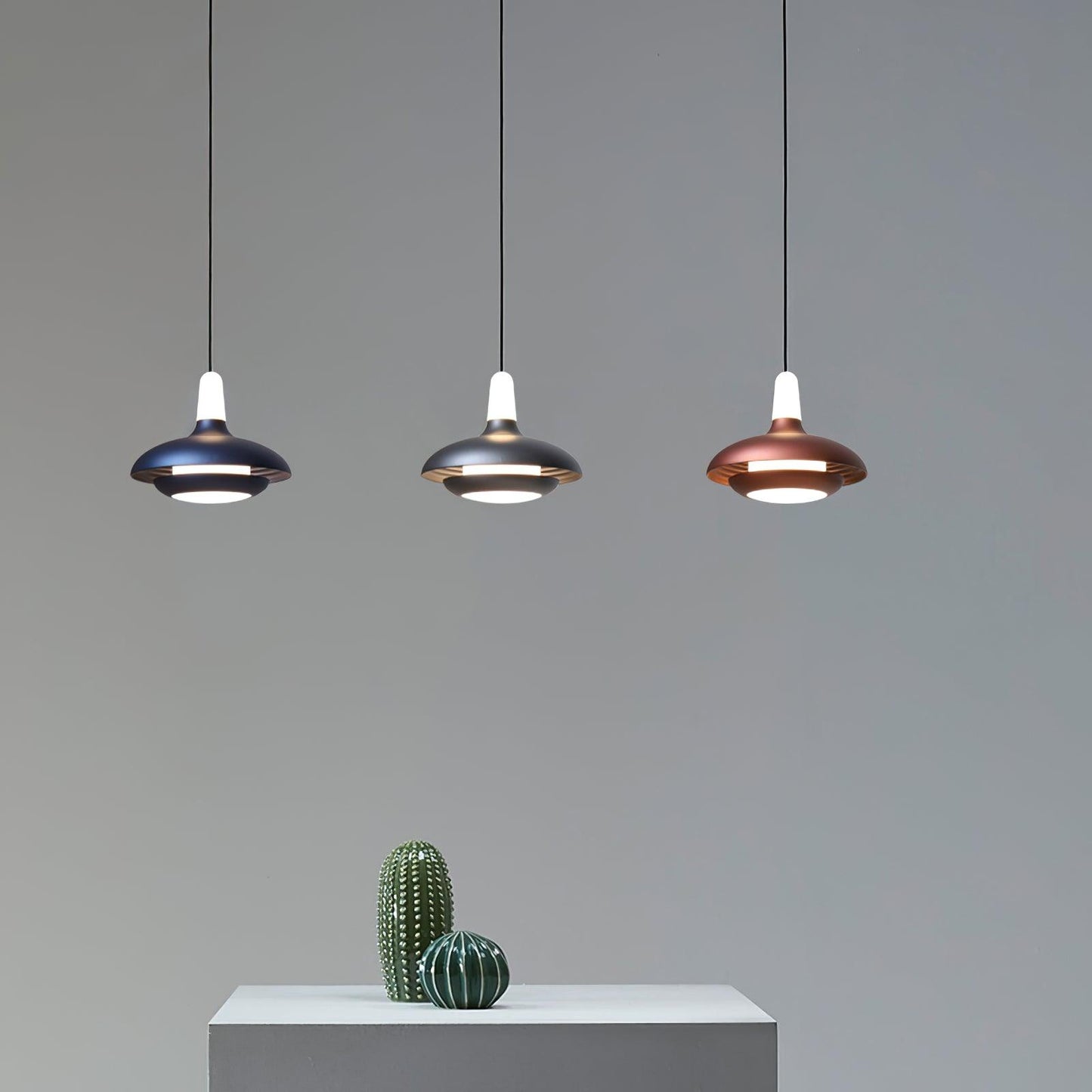 Elliptical Glass Fiji Pendant Light
