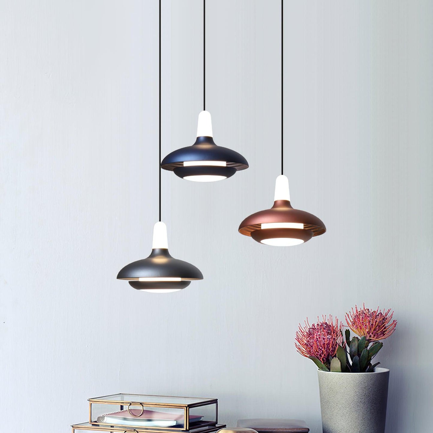 Elliptical Glass Fiji Pendant Light