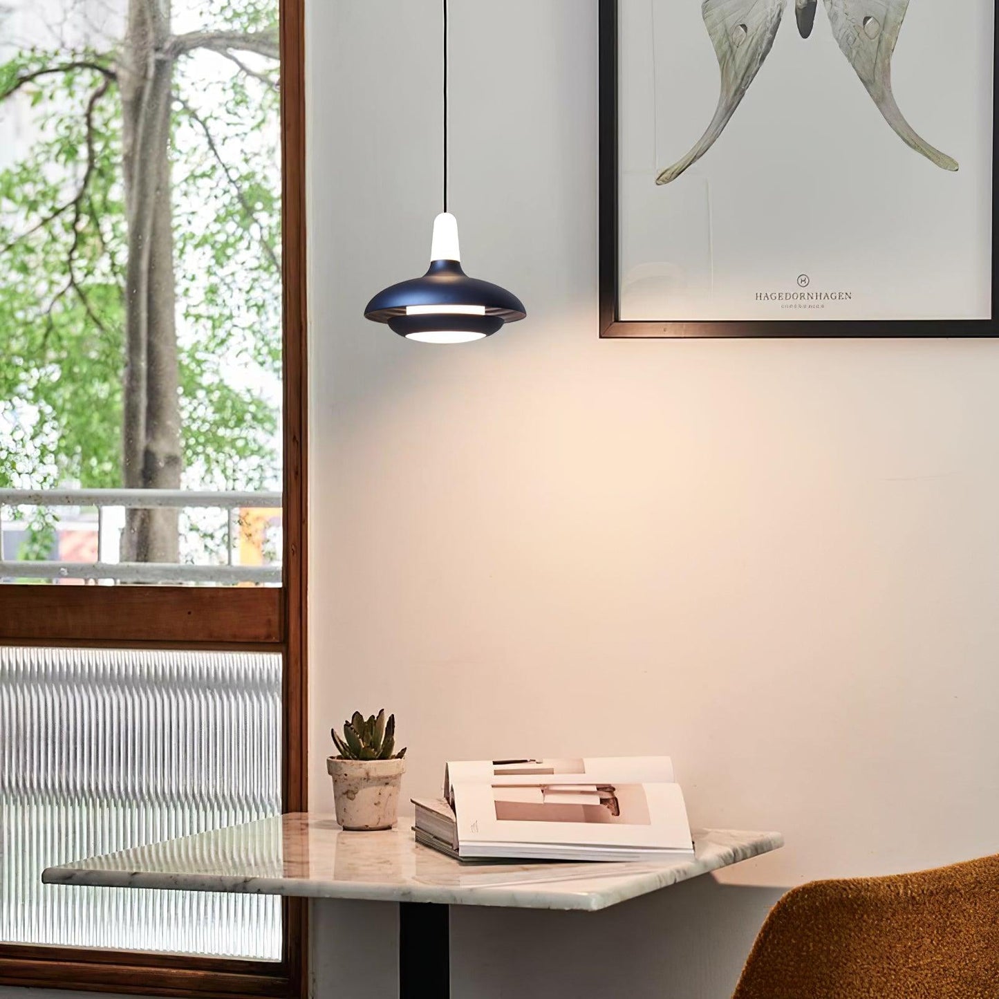 Elliptical Glass Fiji Pendant Light