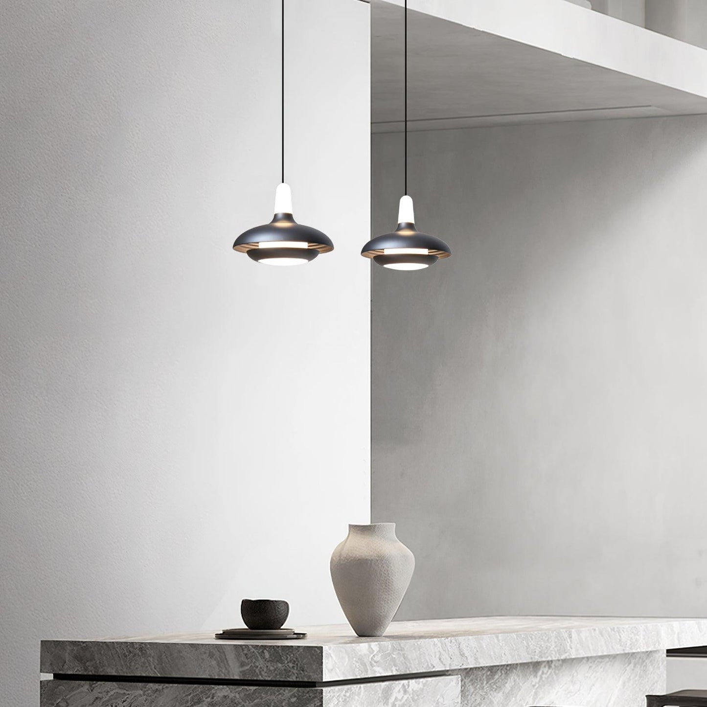Elliptical Glass Fiji Pendant Light