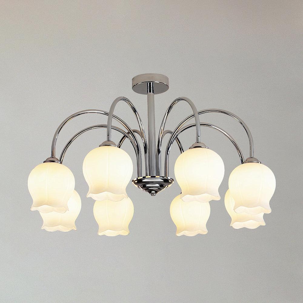 Floral Glass Chandelier with 5/6/8 Heads