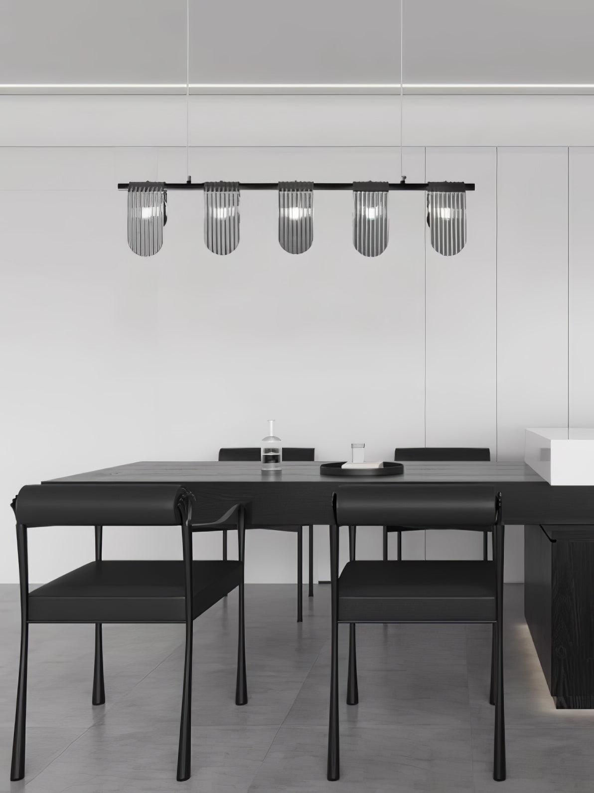 Elegant Brass Chandelier with Smoke Gray Shade