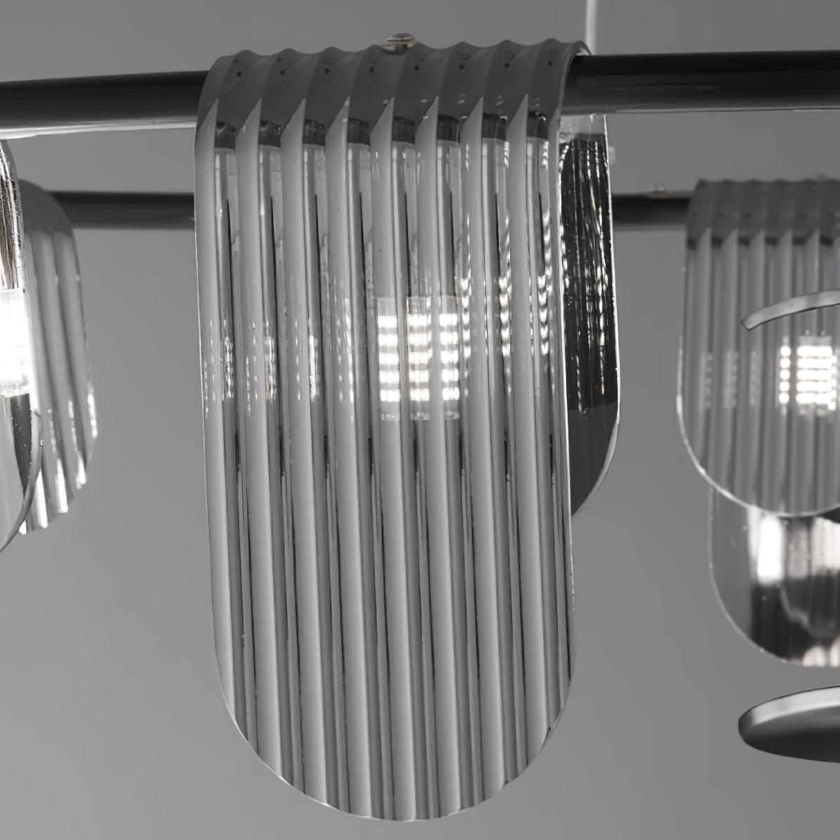 Elegant Brass Chandelier with Smoke Gray Shade
