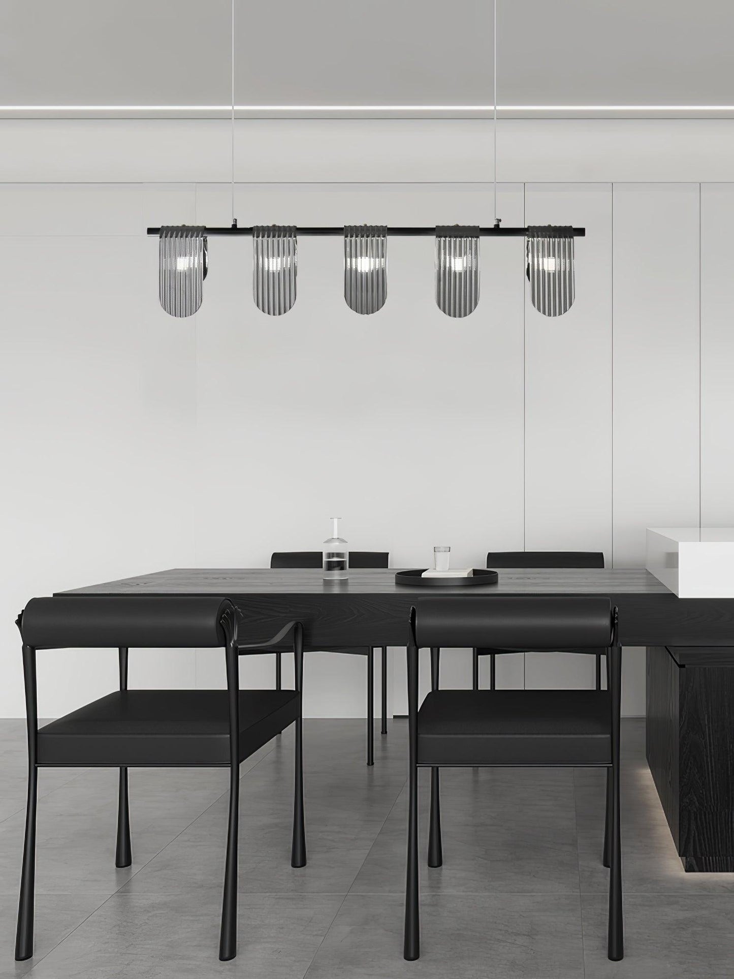 Elegant Brass Chandelier with Smoke Gray Shade