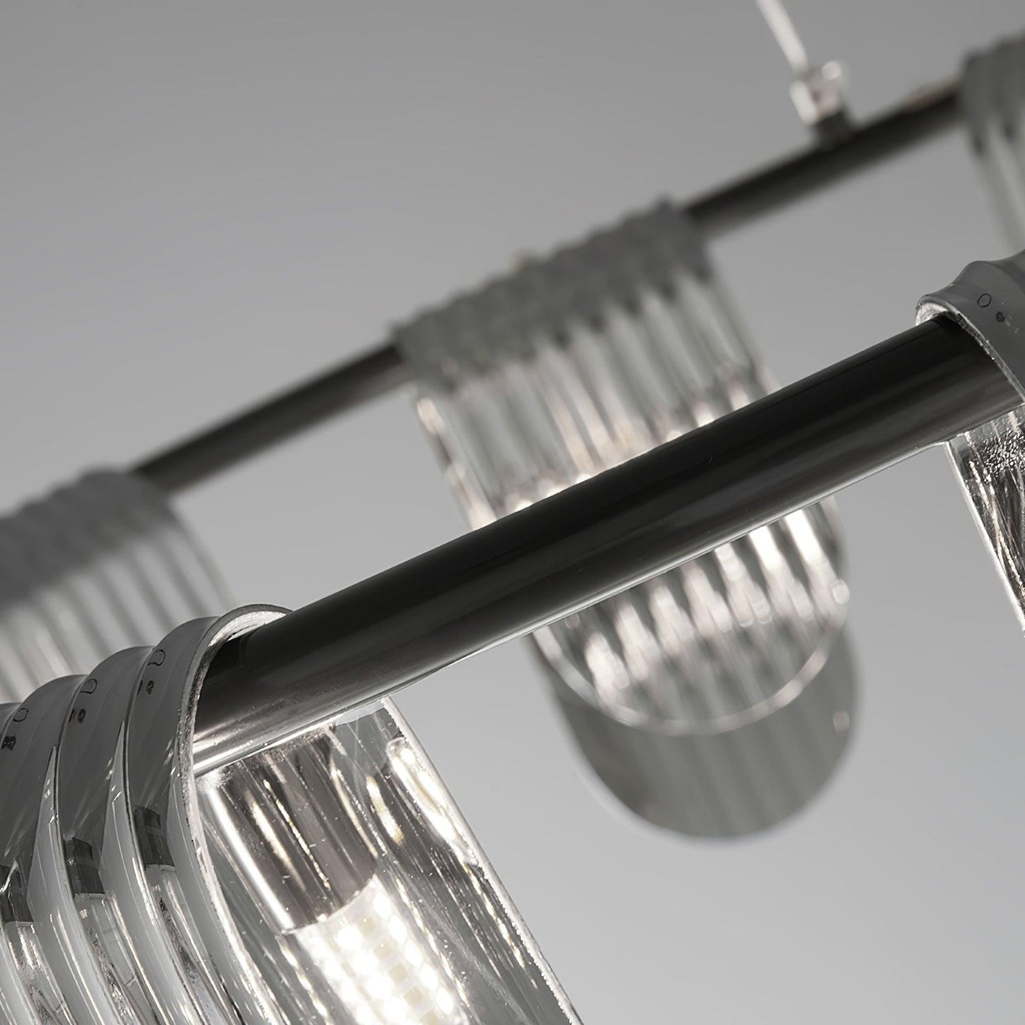 Elegant Brass Chandelier with Smoke Gray Shade