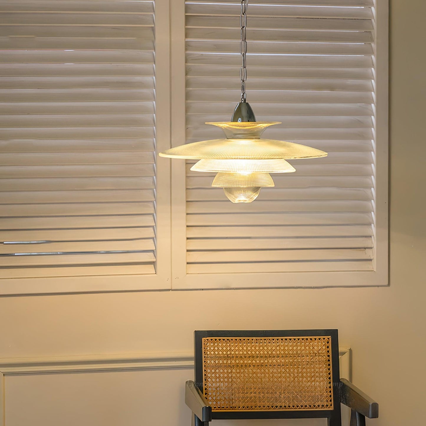 Modern Grid Glass Pendant Light