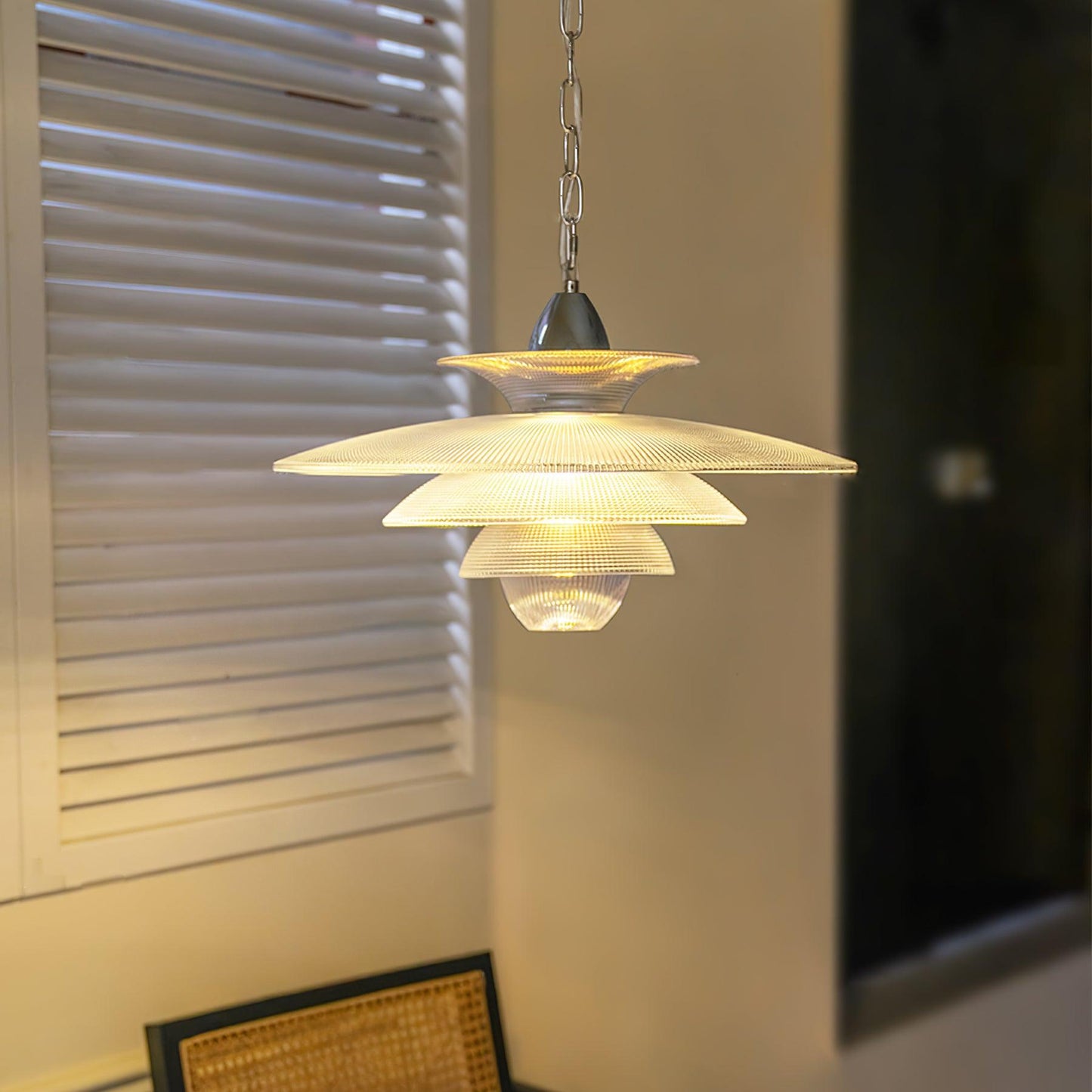 Modern Grid Glass Pendant Light