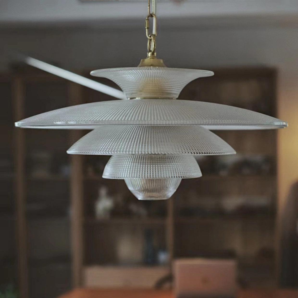 Modern Grid Glass Pendant Light