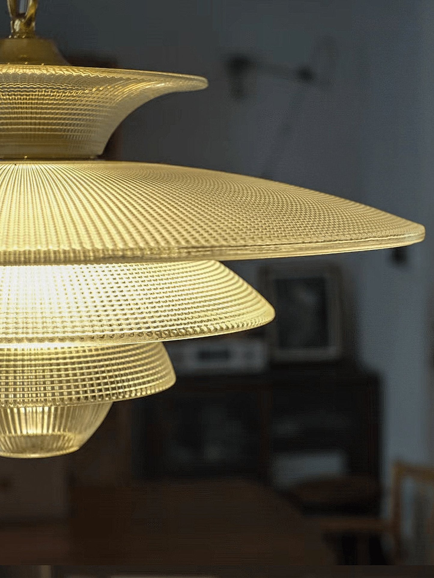 Modern Grid Glass Pendant Light