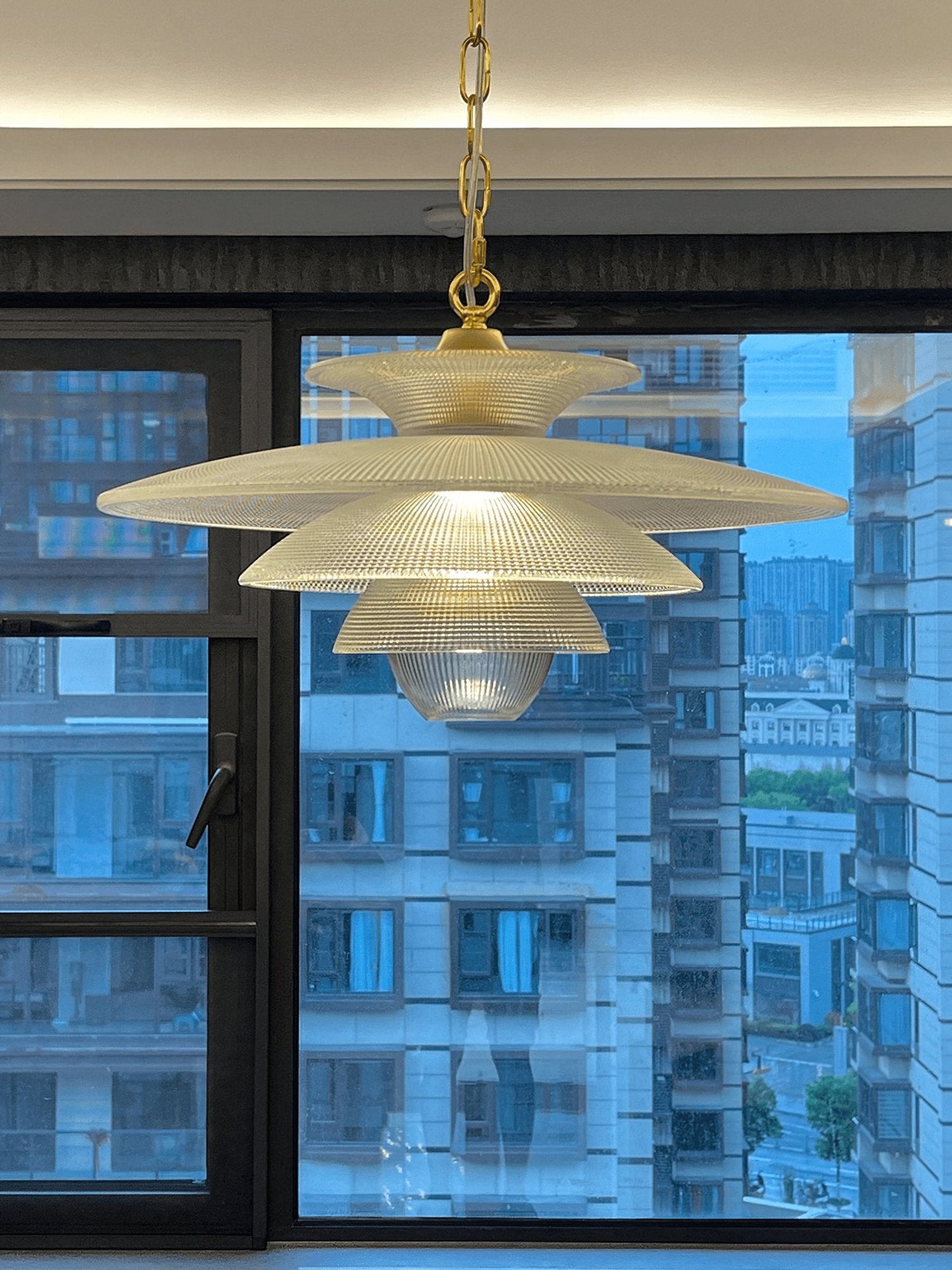 Modern Grid Glass Pendant Light