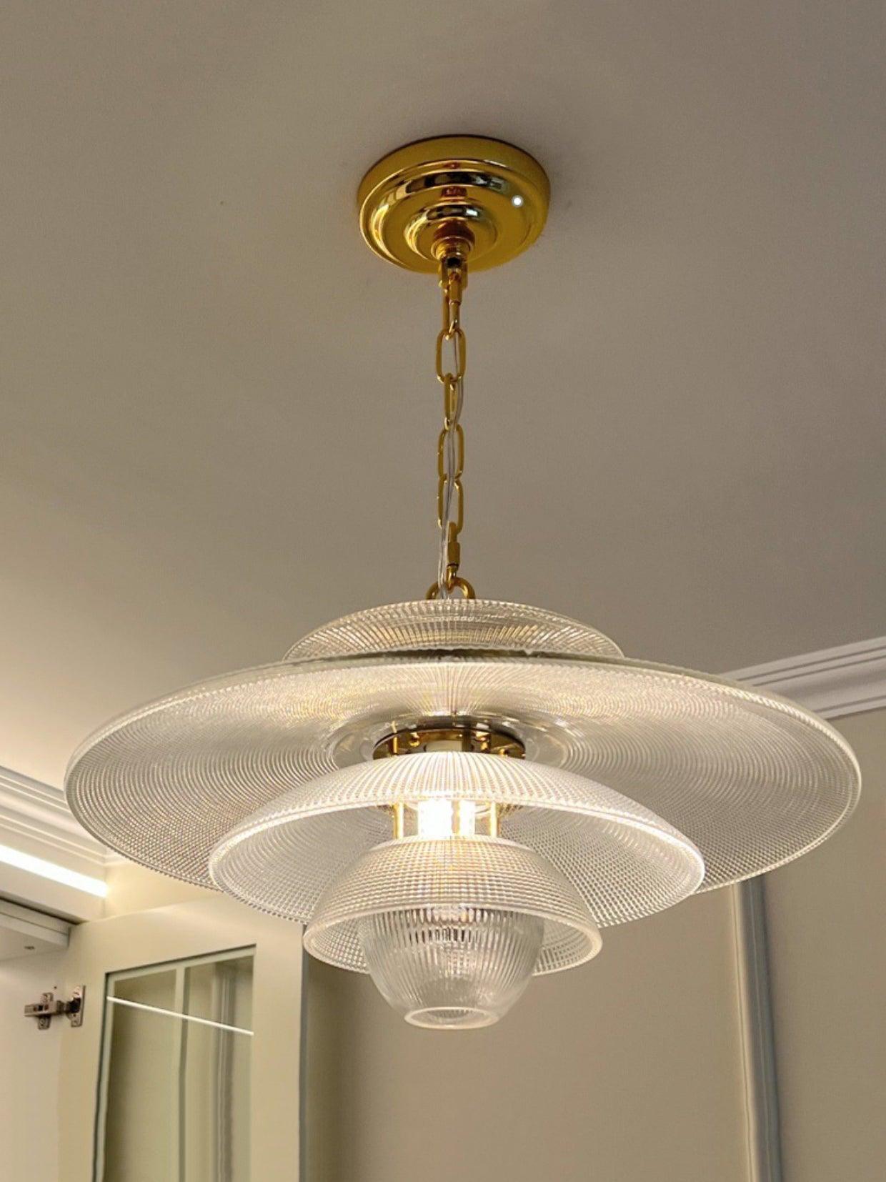 Modern Grid Glass Pendant Light