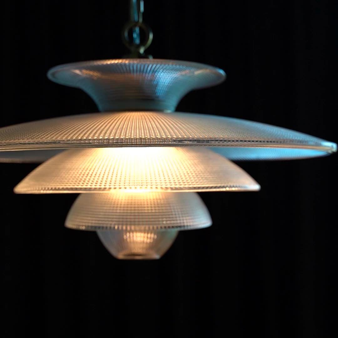 Modern Grid Glass Pendant Light