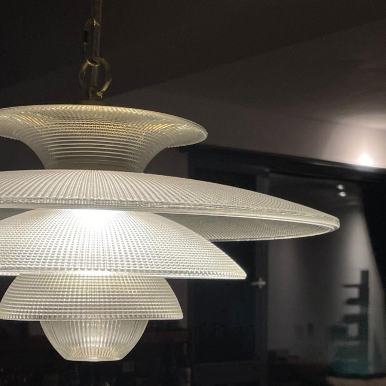 Modern Grid Glass Pendant Light