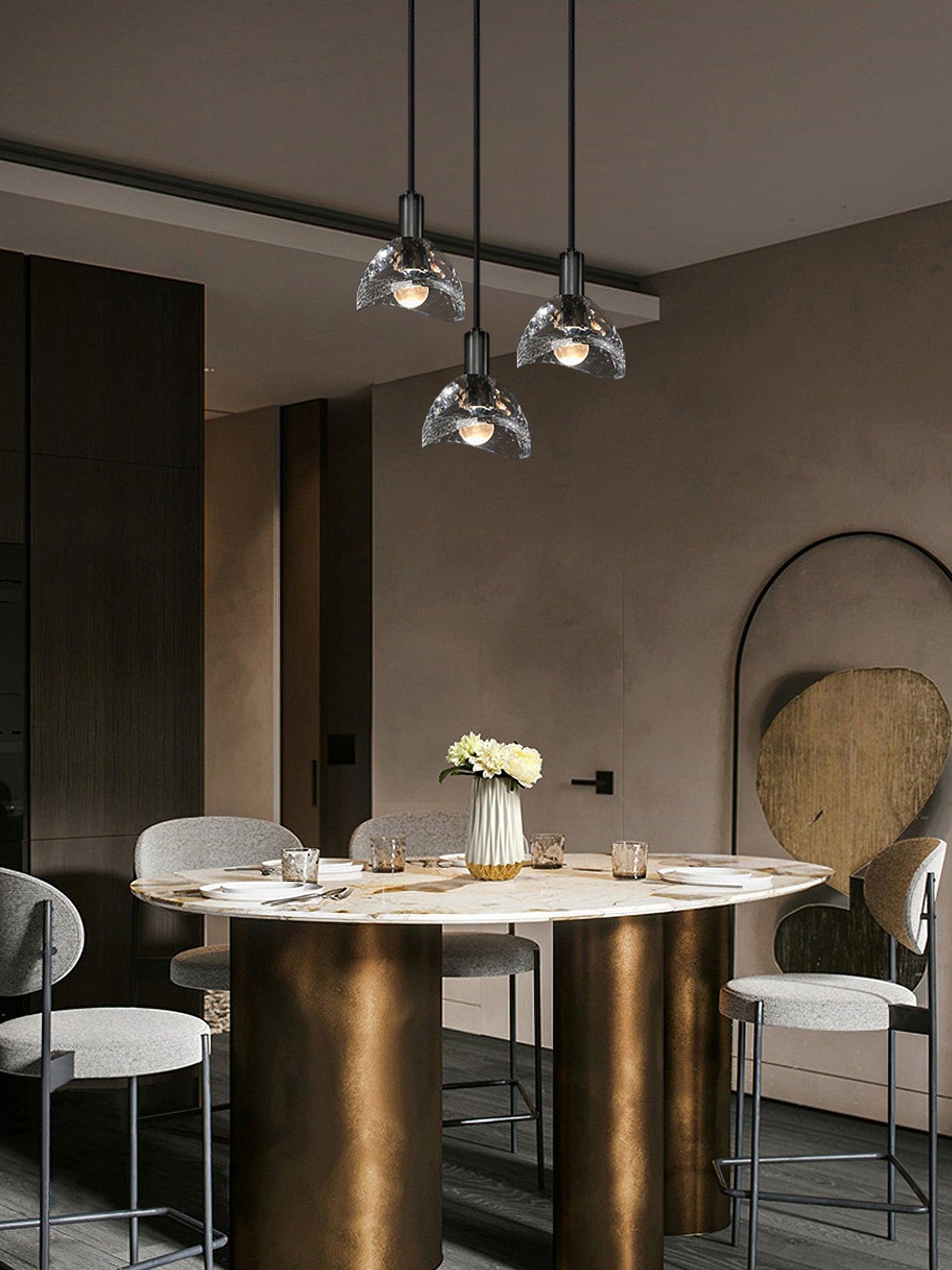 Latham Copper and Glass Pendant Lamp