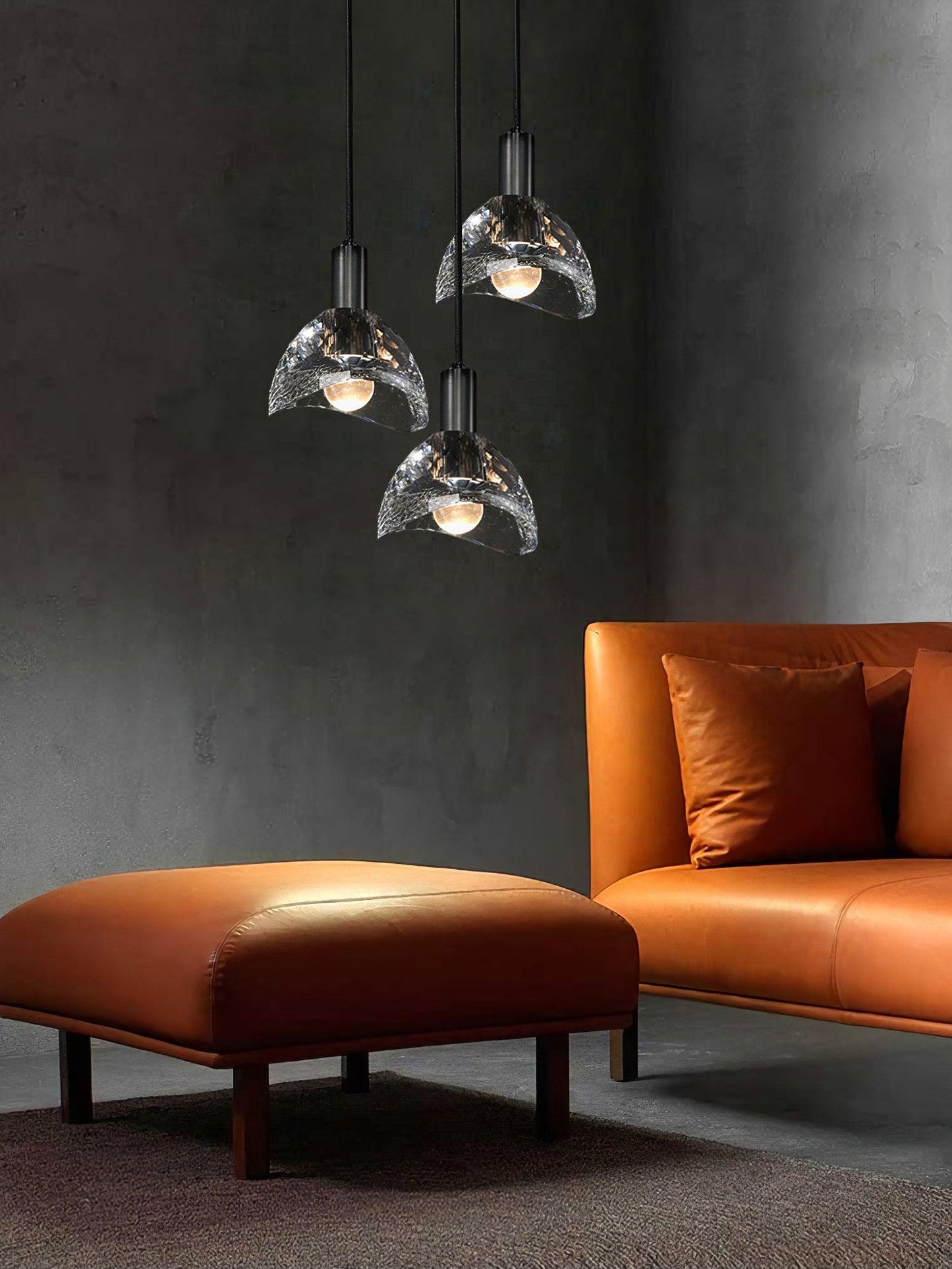Latham Copper and Glass Pendant Lamp