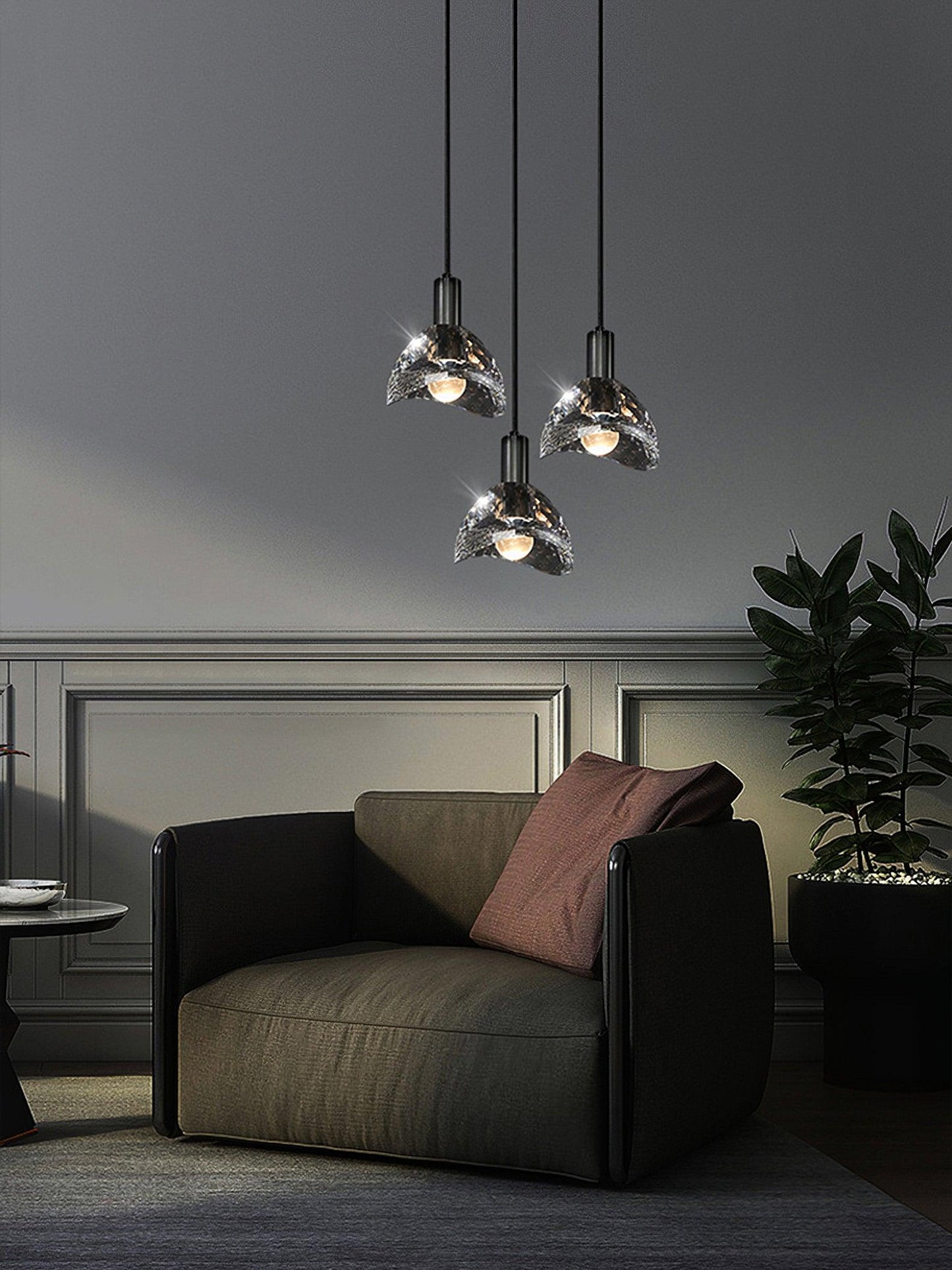 Latham Copper and Glass Pendant Lamp