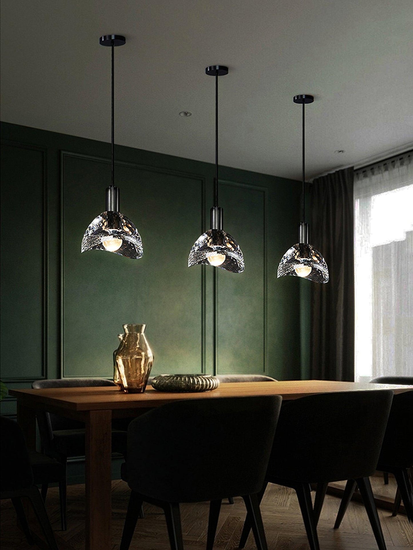 Latham Copper and Glass Pendant Lamp