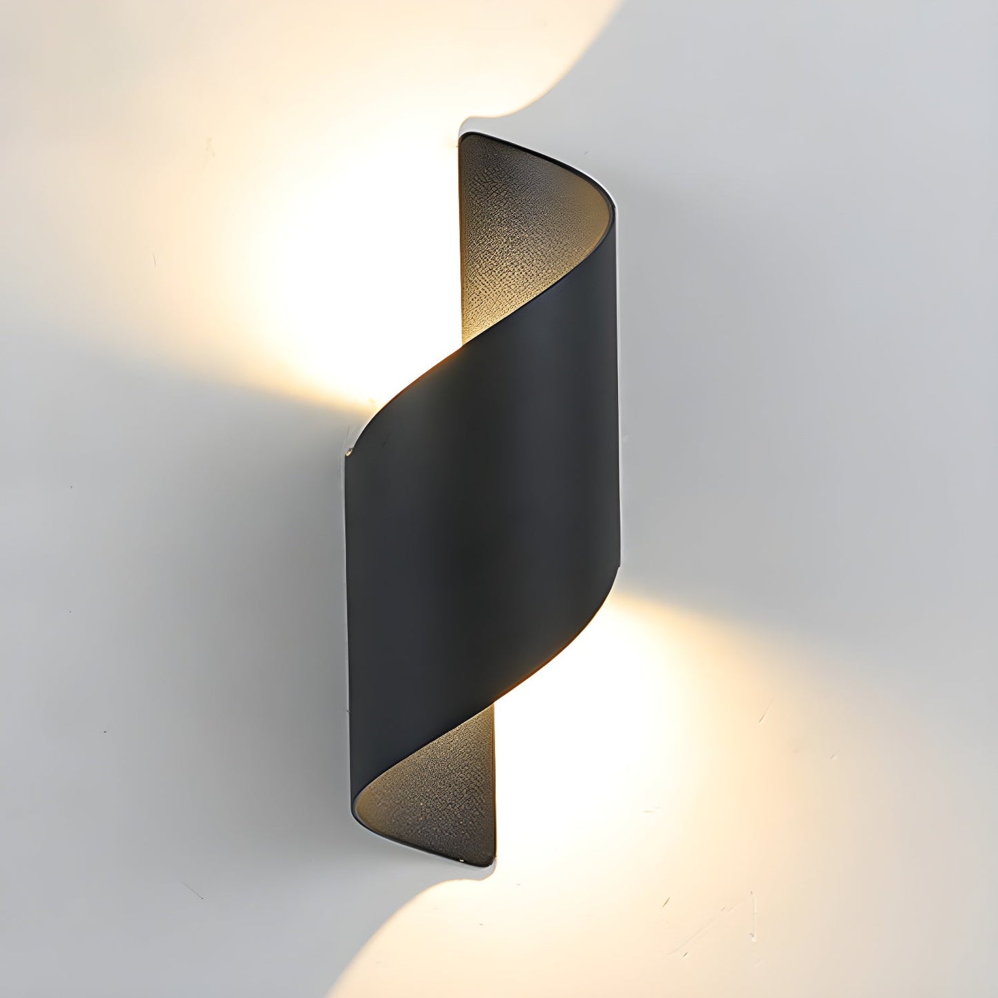 Lila Wall Lamp with Black and Gold Swirl Design