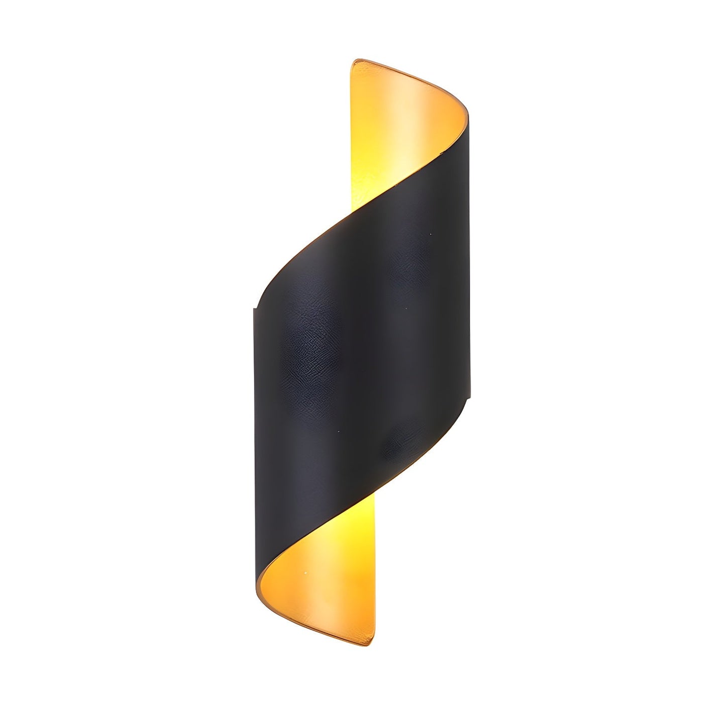 Lila Wall Lamp with Black and Gold Swirl Design