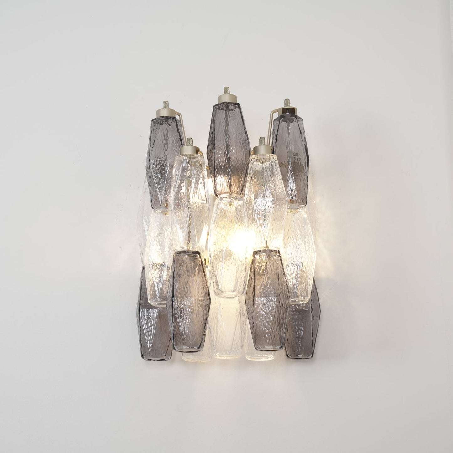 Murano Glass Wall Lamp with Rhombus Design