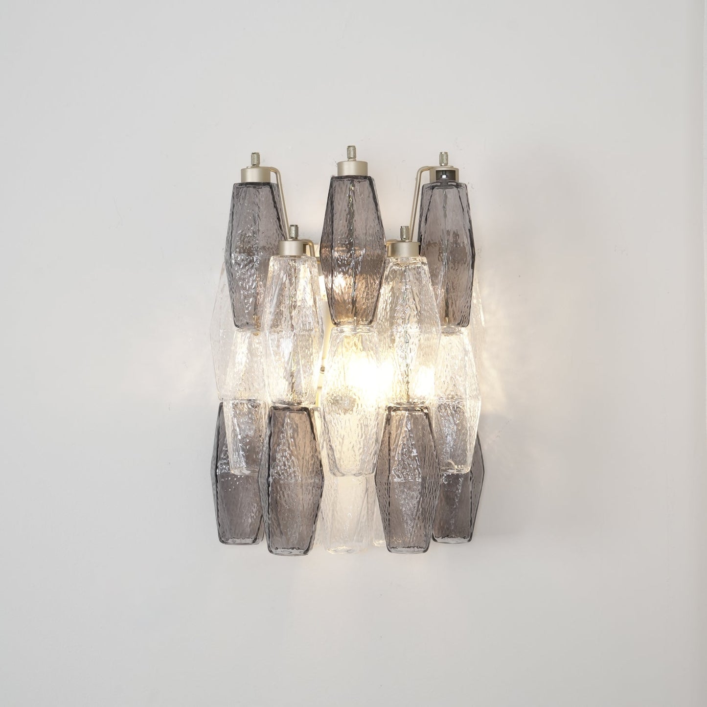 Murano Glass Wall Lamp with Rhombus Design