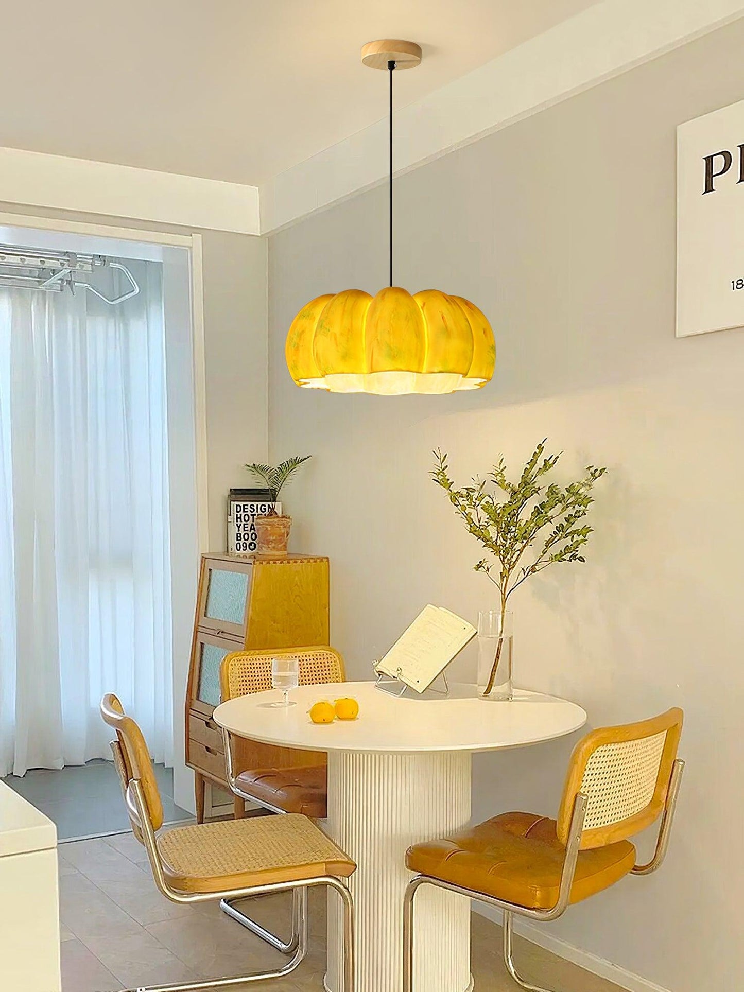 Eco-friendly Pumpkin Pendant Light