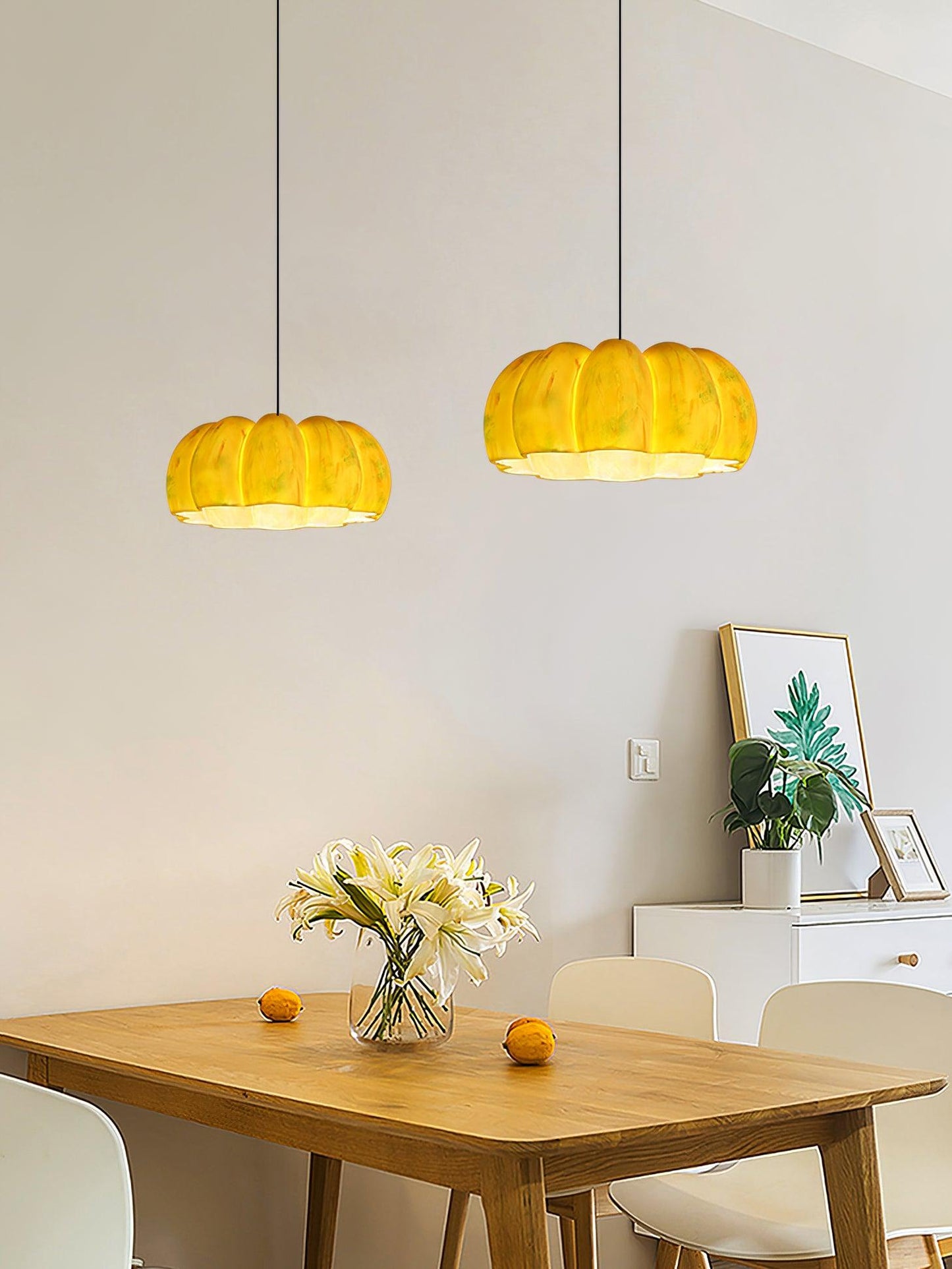 Eco-friendly Pumpkin Pendant Light