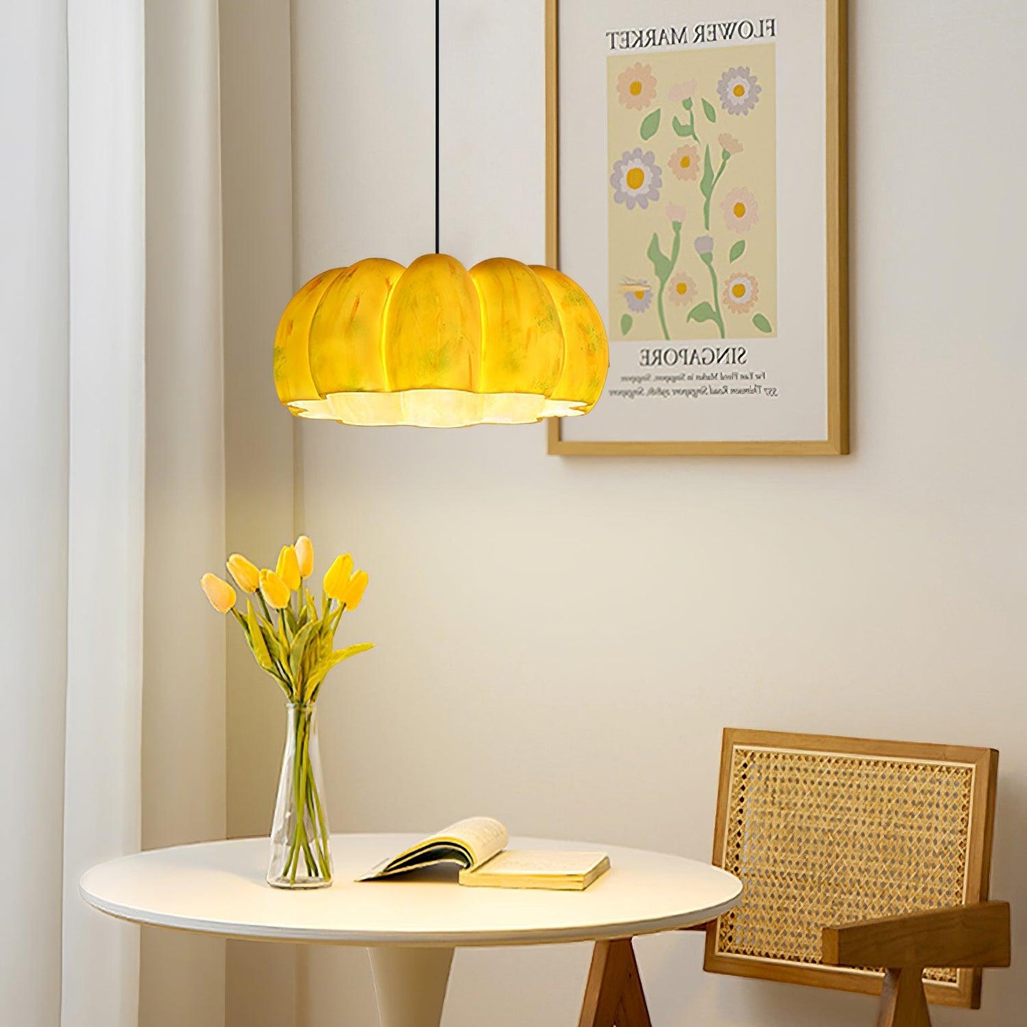Eco-friendly Pumpkin Pendant Light