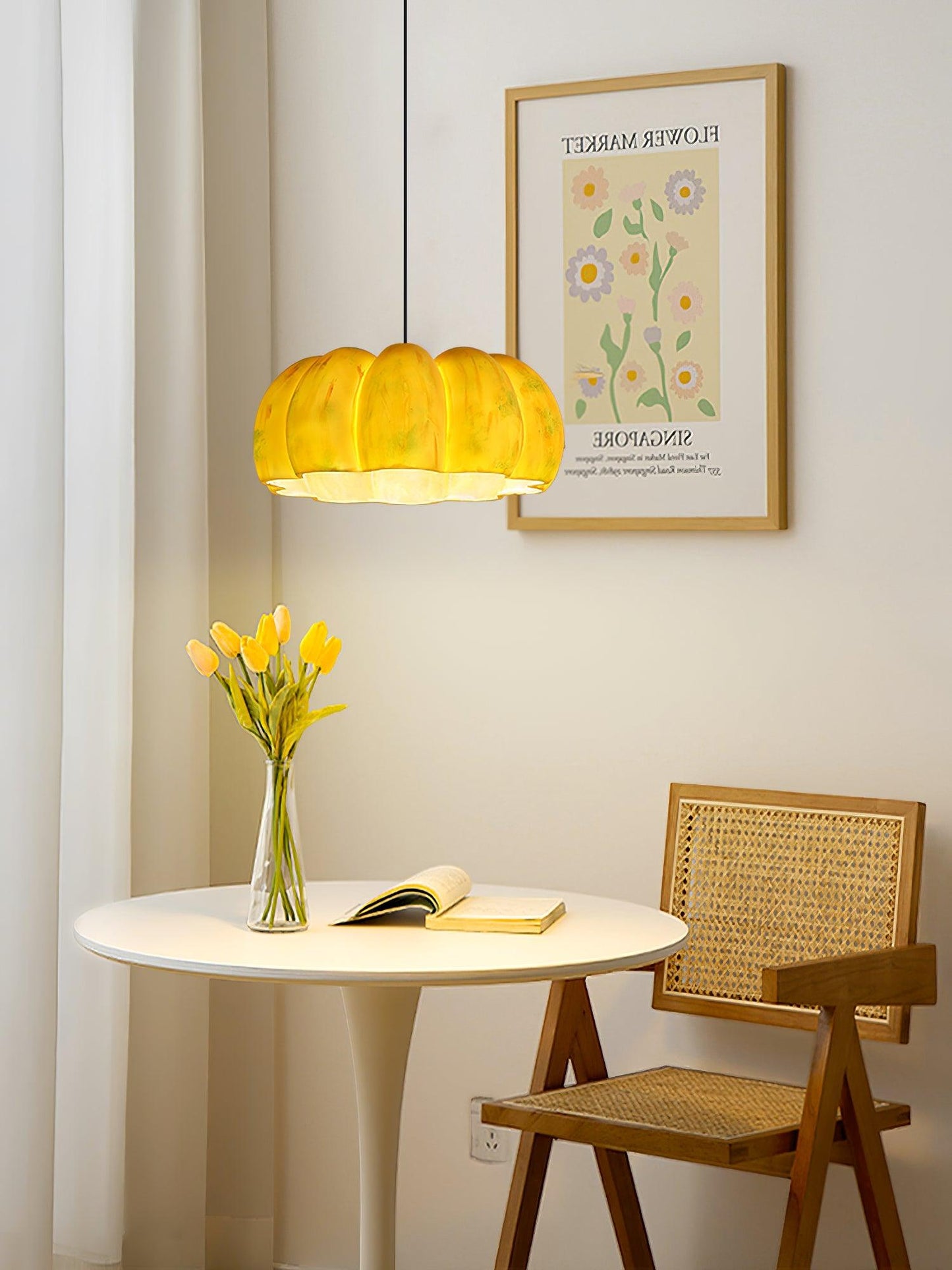 Eco-friendly Pumpkin Pendant Light