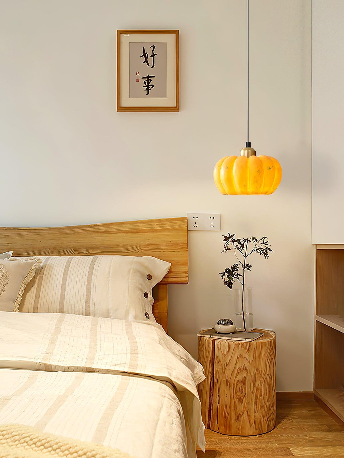 Eco-friendly Pumpkin Pendant Light
